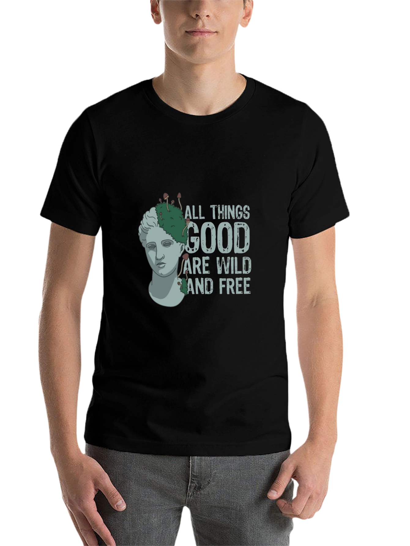 Black All Things Good Wild & Free Graphic Tee view 7