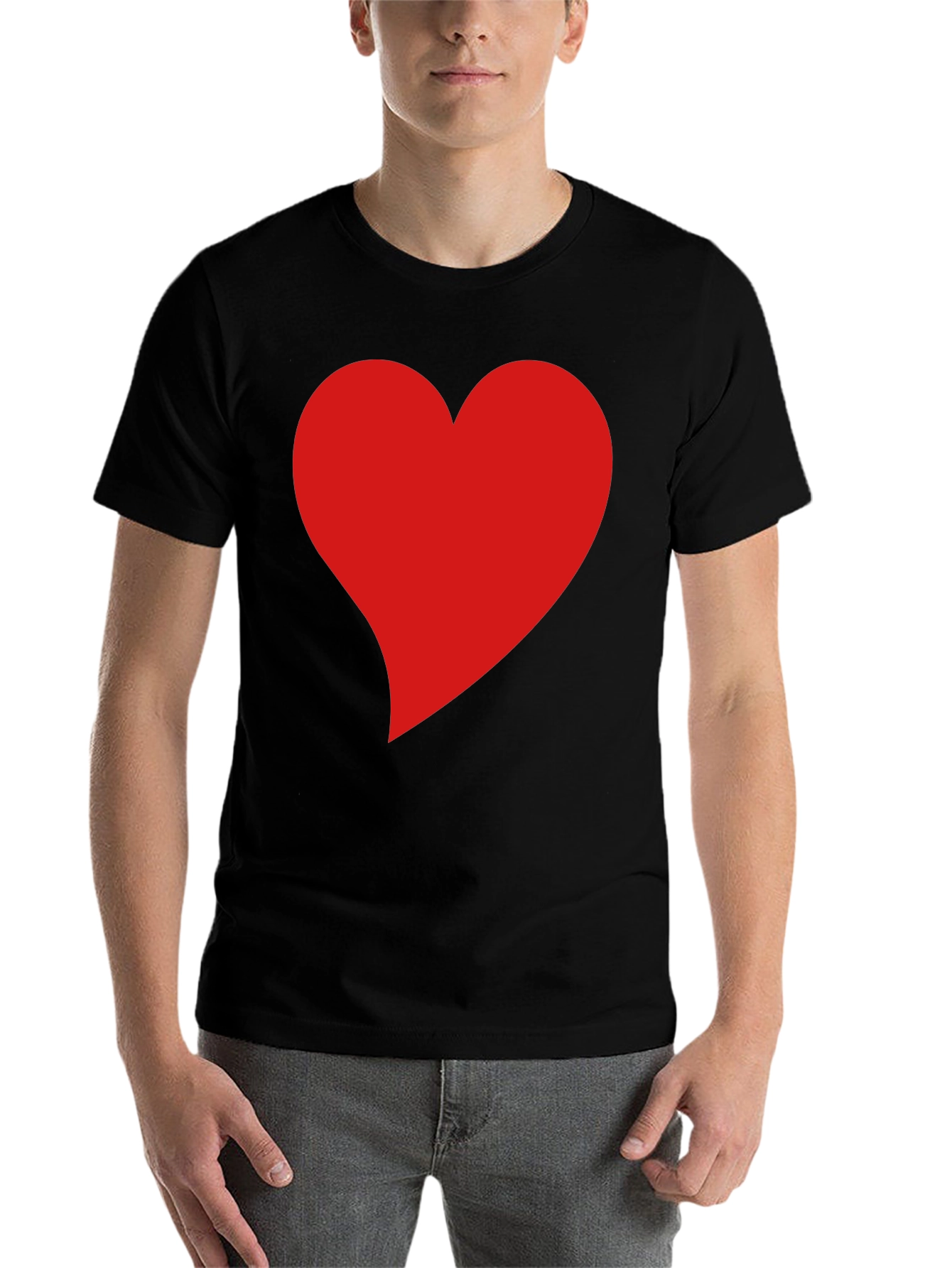 Black Heart Graphic Black T-Shirt - Stylish Casual Wear view 7