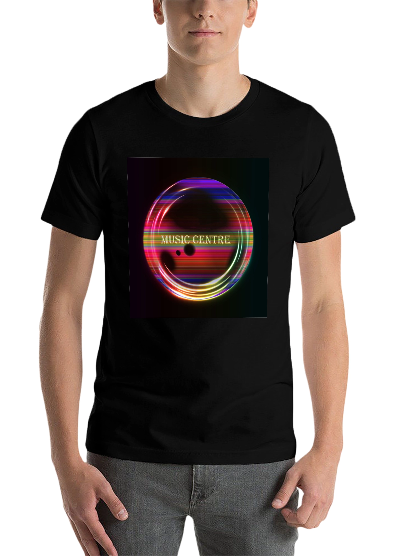 Black Music Centre Graphic Black T-Shirt view 7