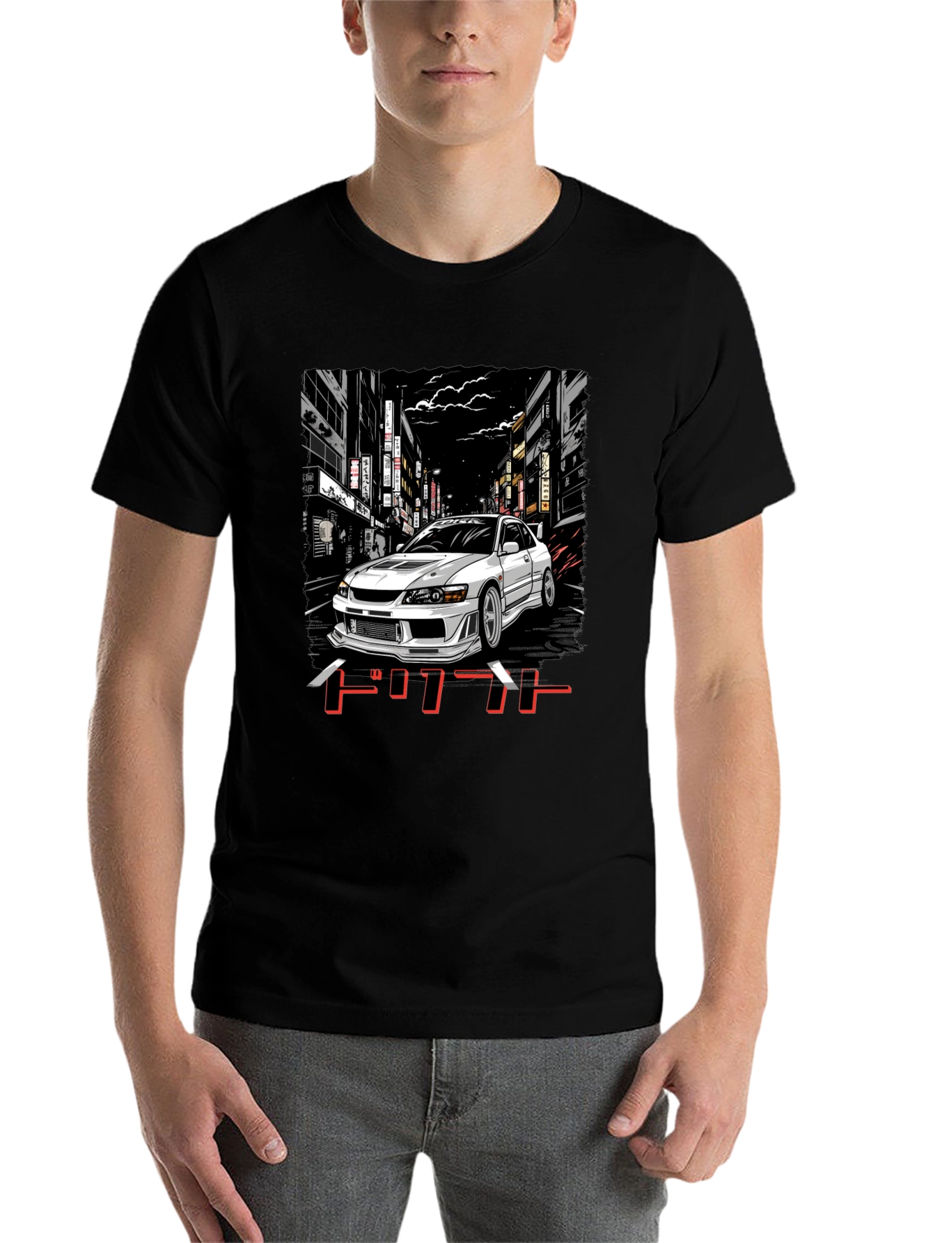 Black JDM Car Graphic Tee - Street Racing Style view 7