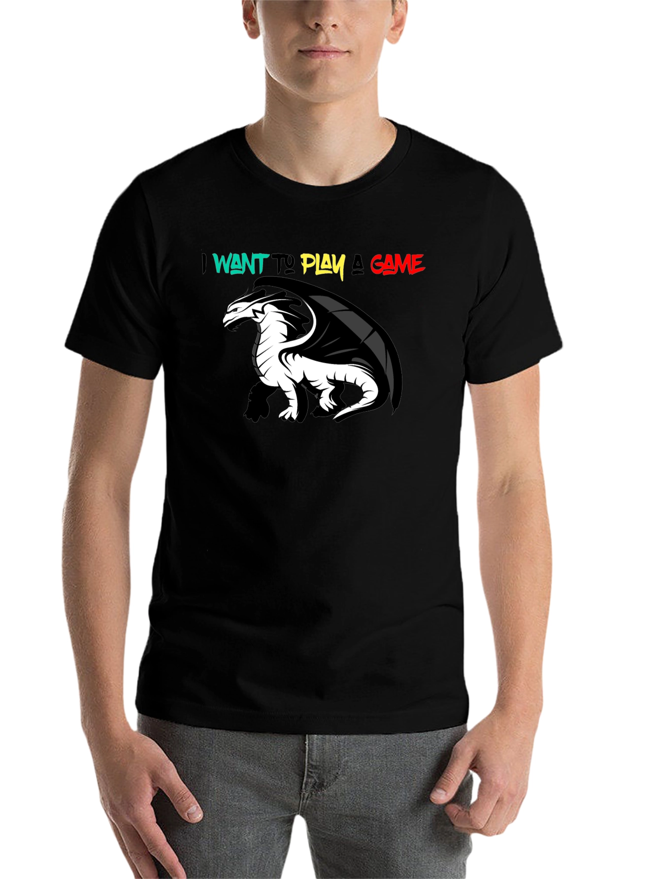 Black Dragon Game T-Shirt - Black view 7