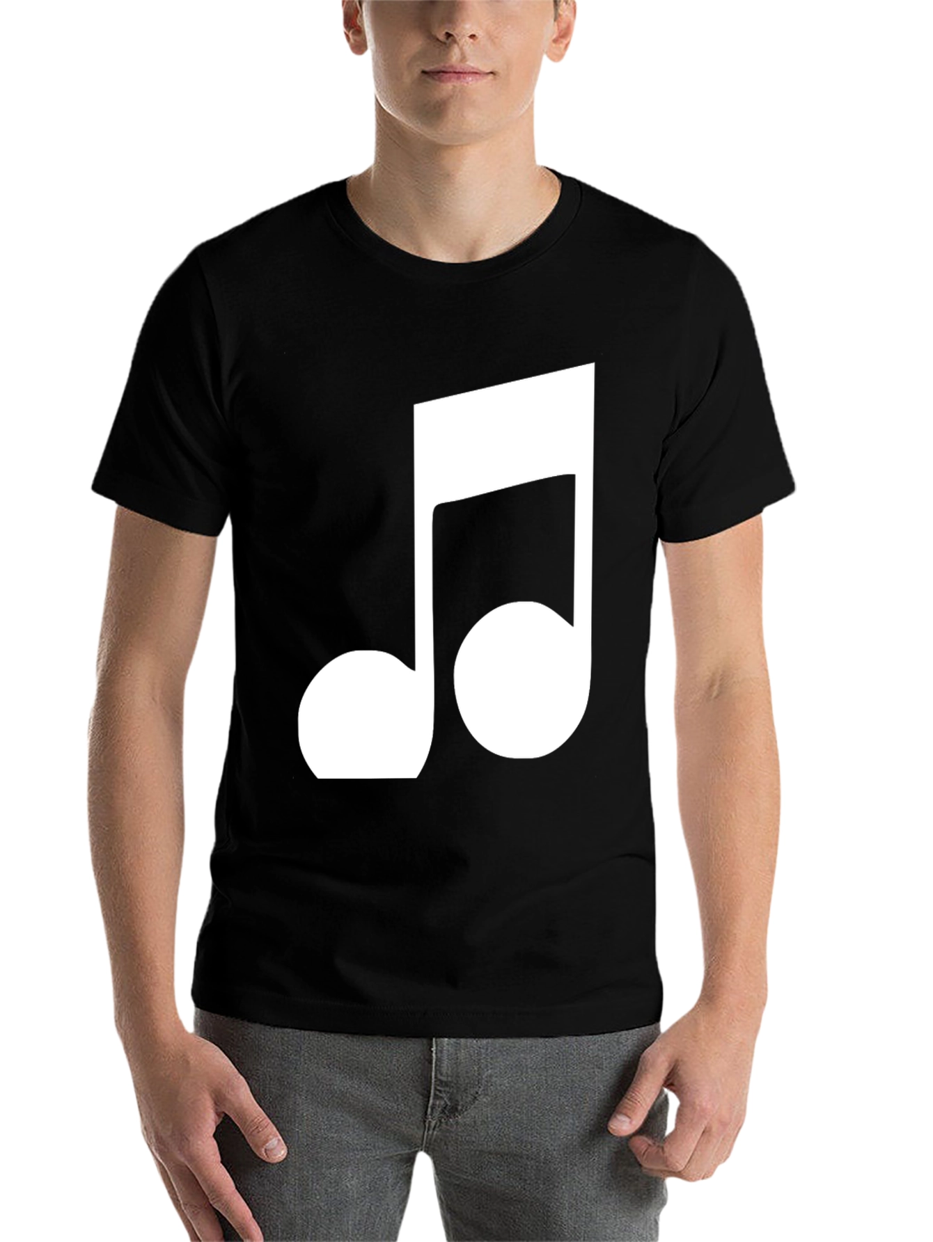 Black Musical Note Graphic T-Shirt view 7