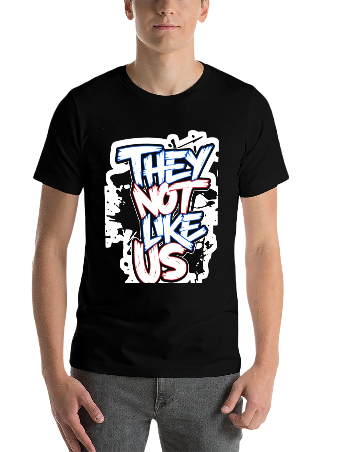Black They Not Like Us Graphic T-Shirt view 7
