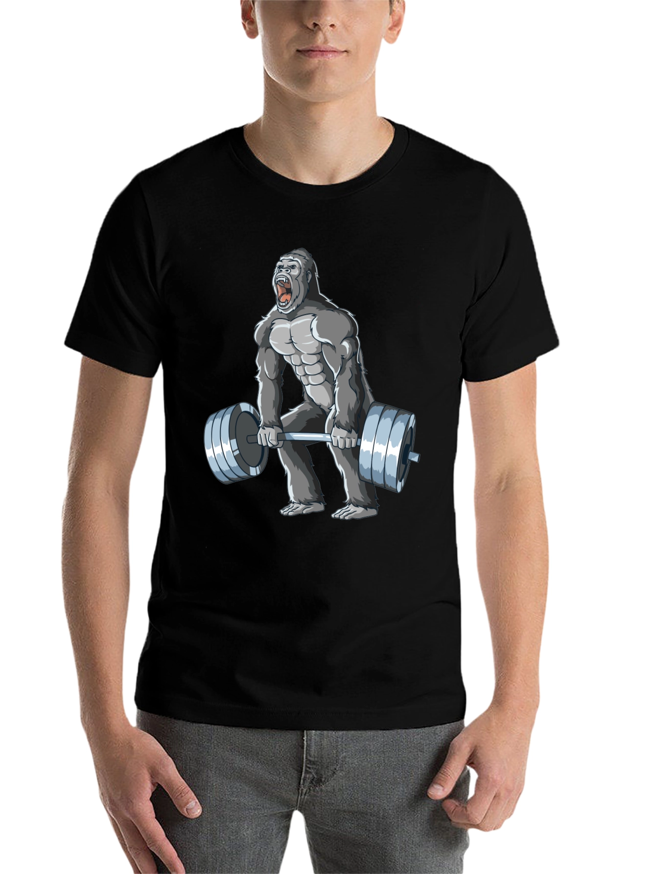 Black Gorilla Gym T-Shirt - Black view 7