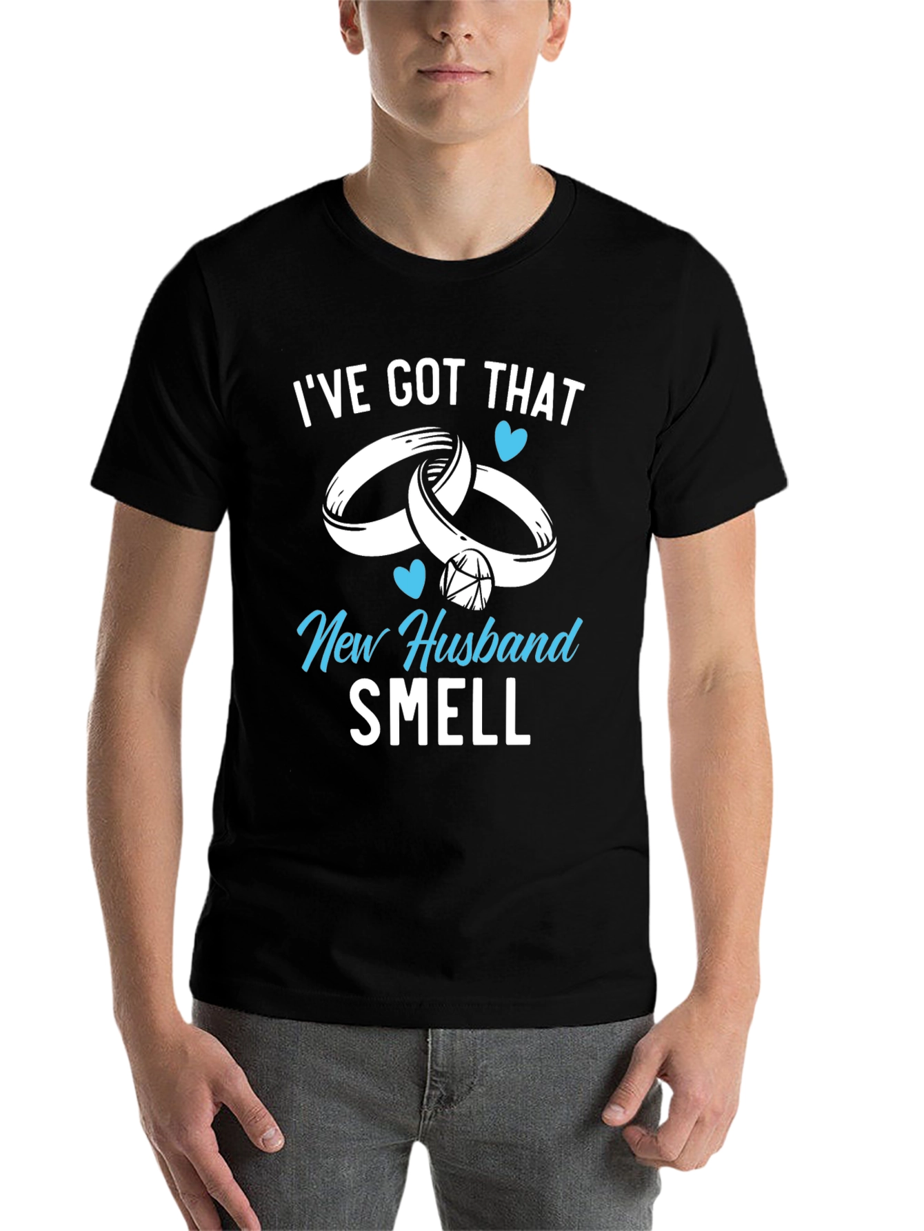 Black New Husband Smell Graphic Tee view 7