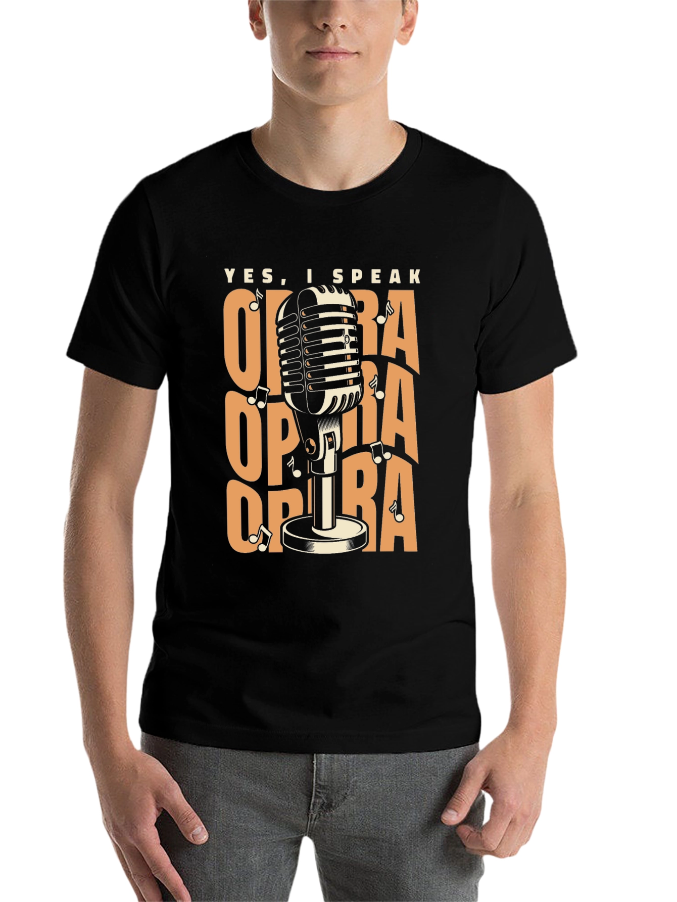 Black Yes, I Speak Opera - Music Lover T-Shirt view 7