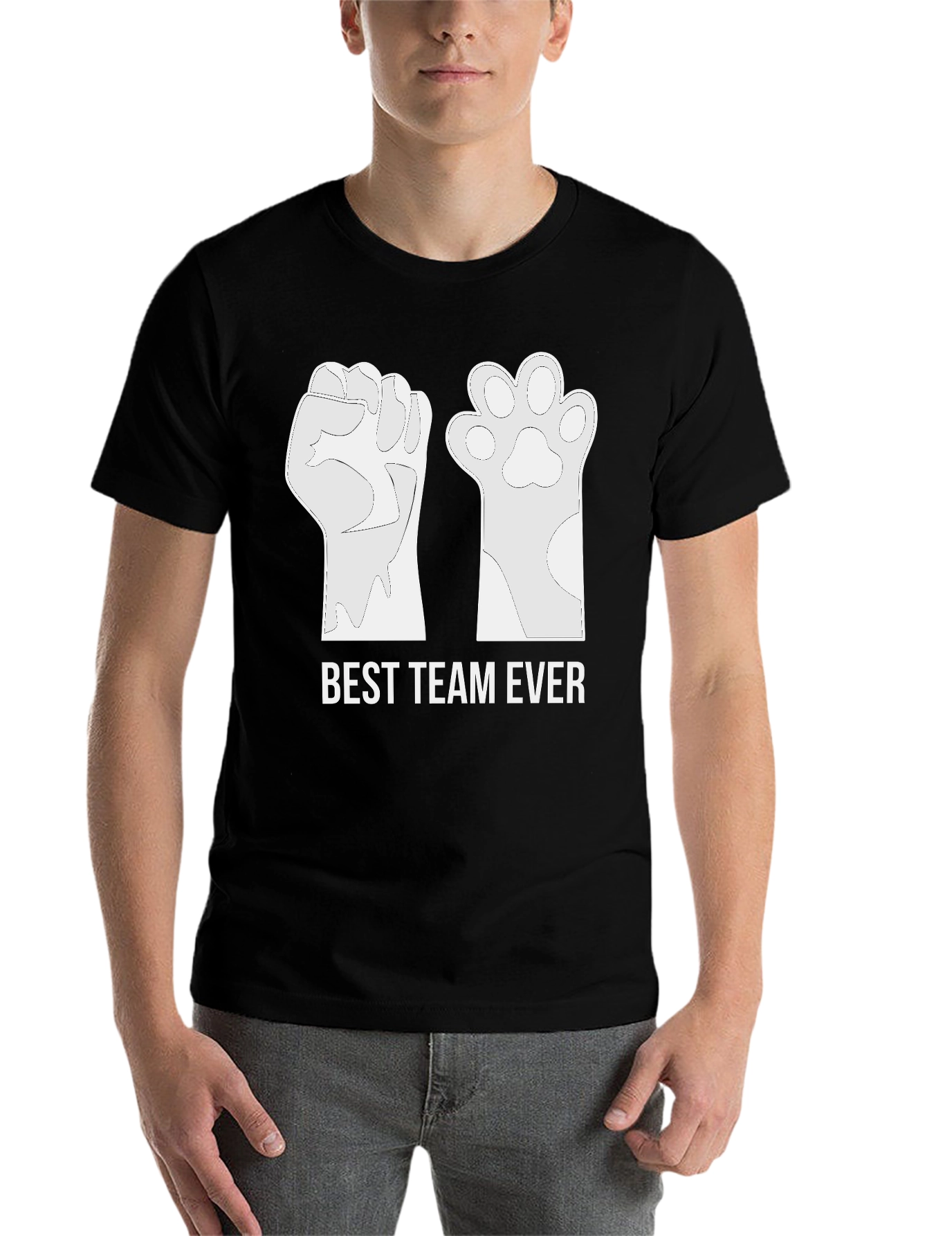 Black Best Team Ever Graphic Tee view 7