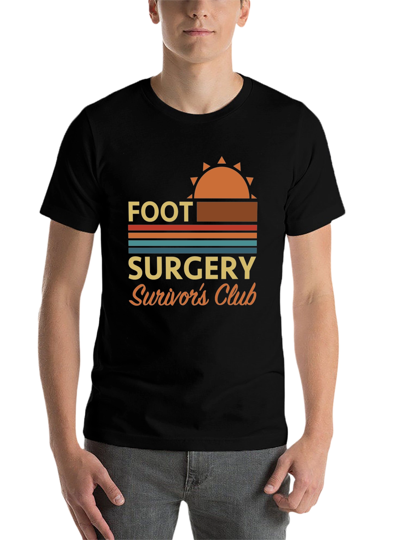 Black Foot Surgery Survivor's Club Graphic Tee view 7