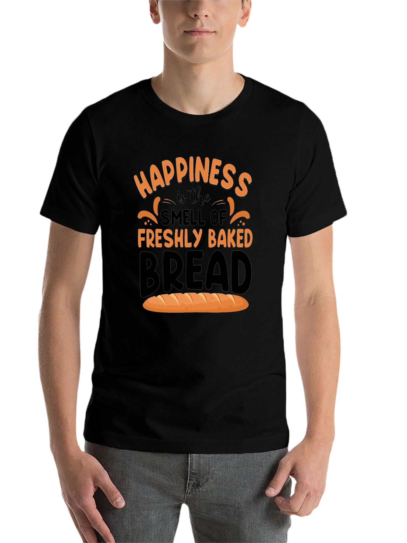 Black Happiness is Freshly Baked Bread T-Shirt view 7