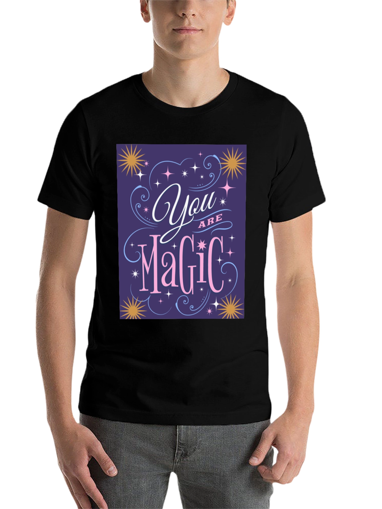 Black You Are Magic T-Shirt - Positive Vibes Tee view 7