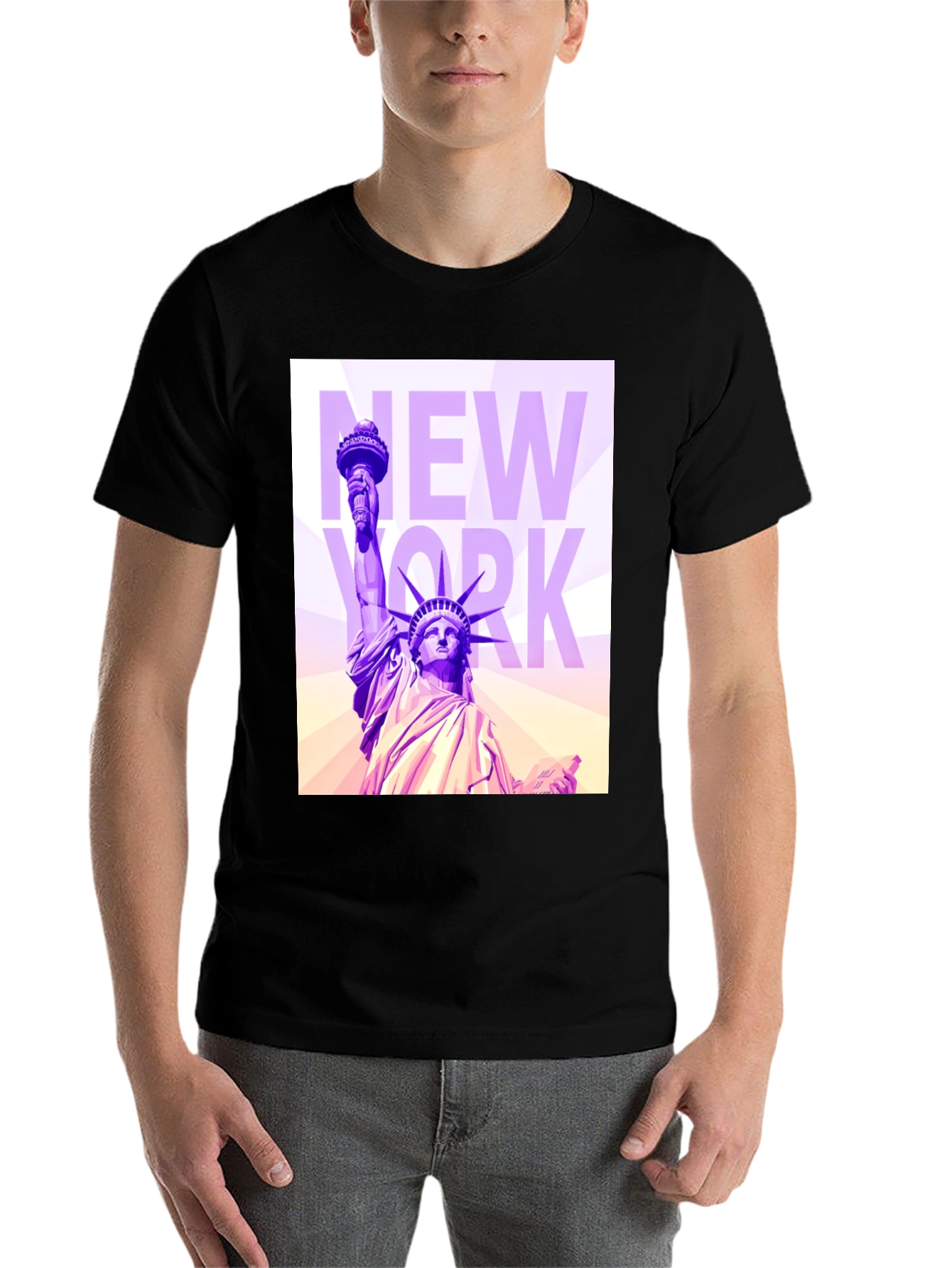 Black Statue of Liberty Graphic Tee view 7