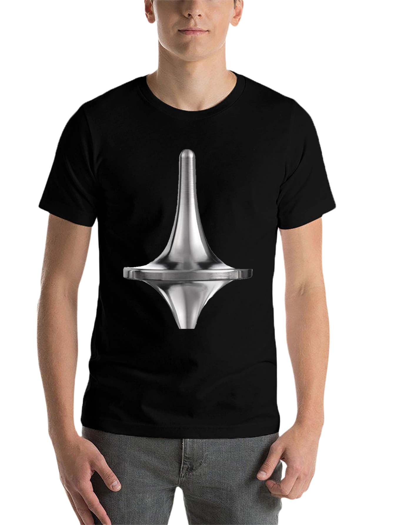 Black Inception Totem T-Shirt - Dream Spinner Design view 7