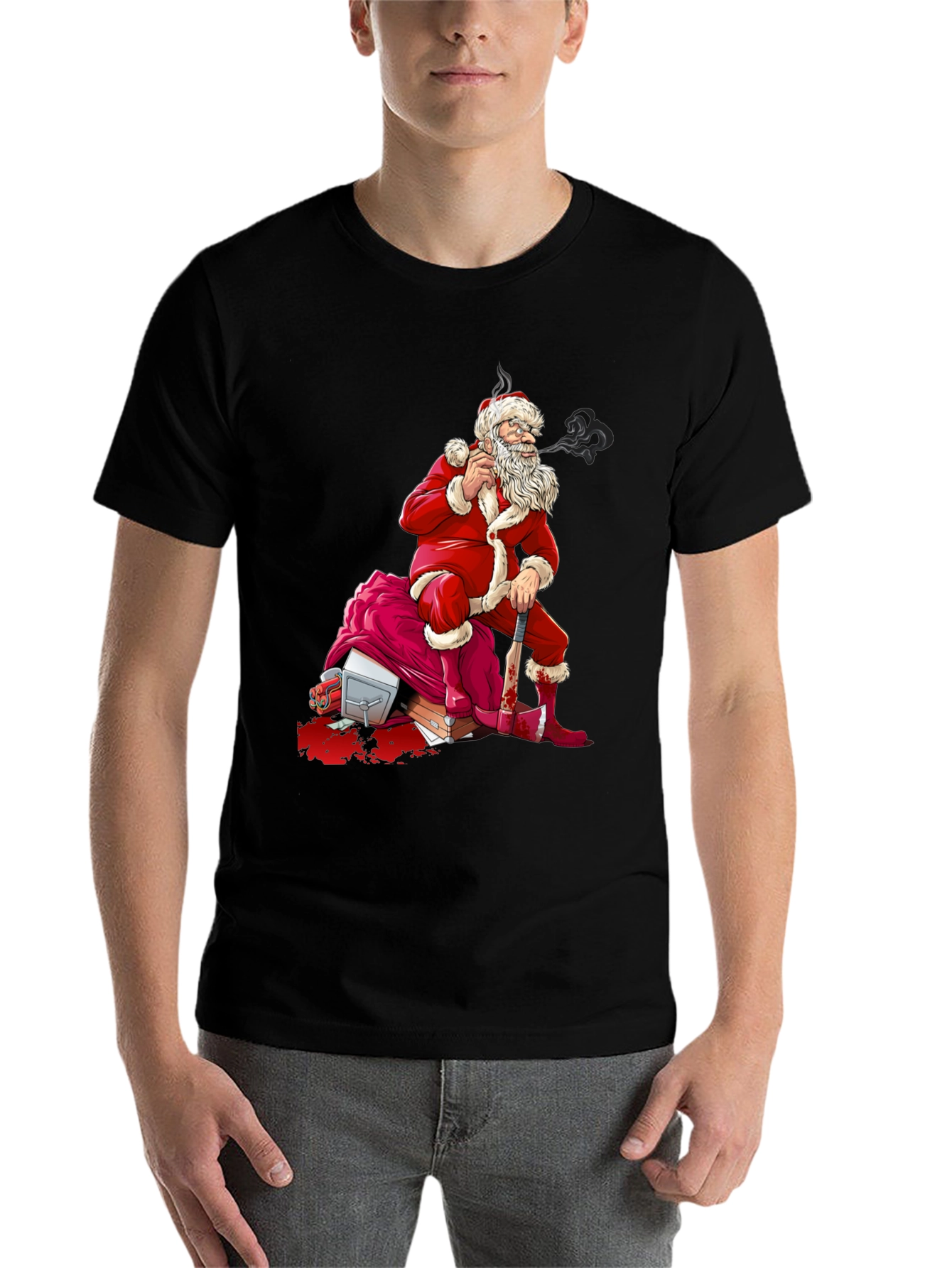 Bad Santa T-Shirt - Bloody Axe Christmas Tee - 7