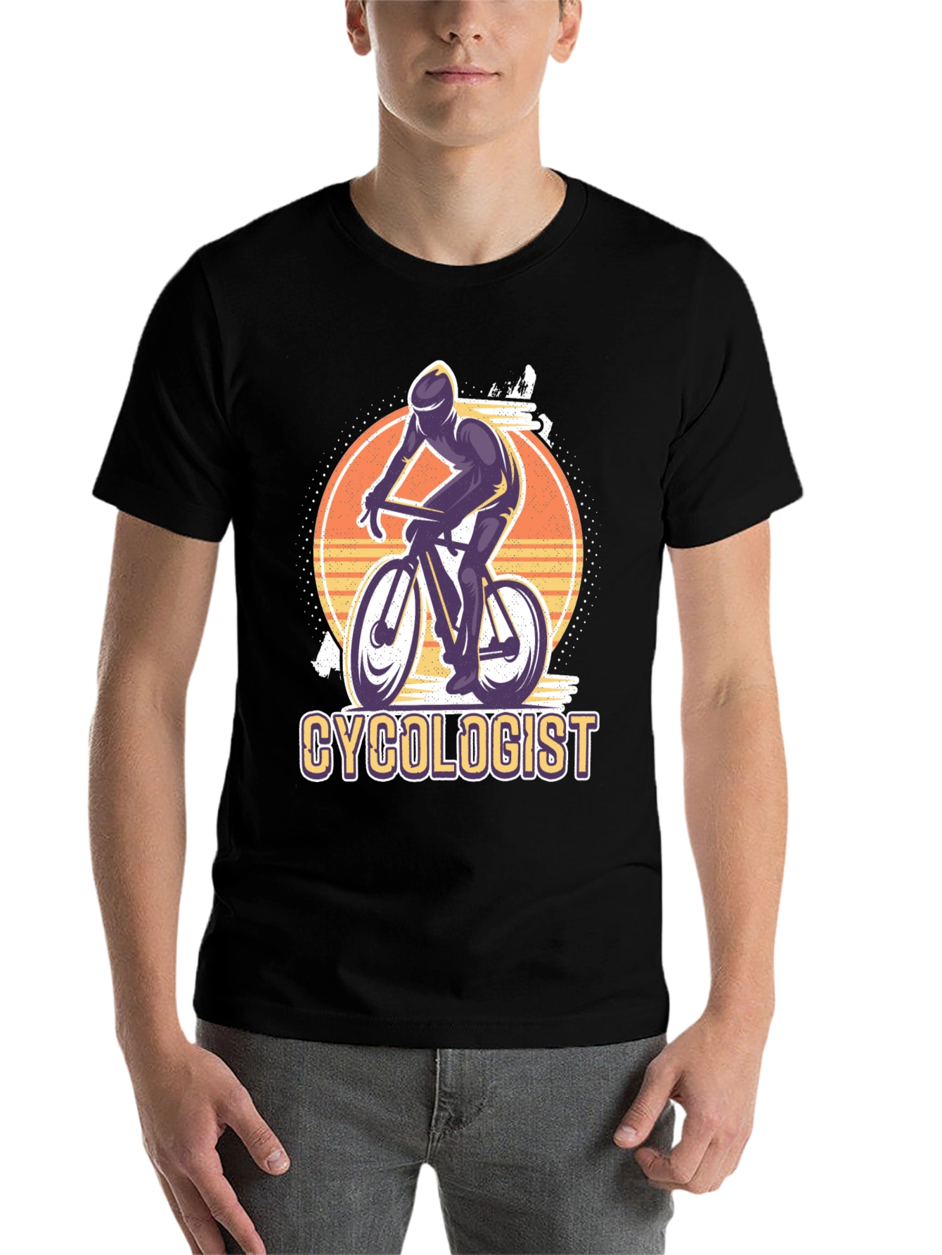 Black Cyclologist T-Shirt - Cycling Enthusiast Apparel view 7