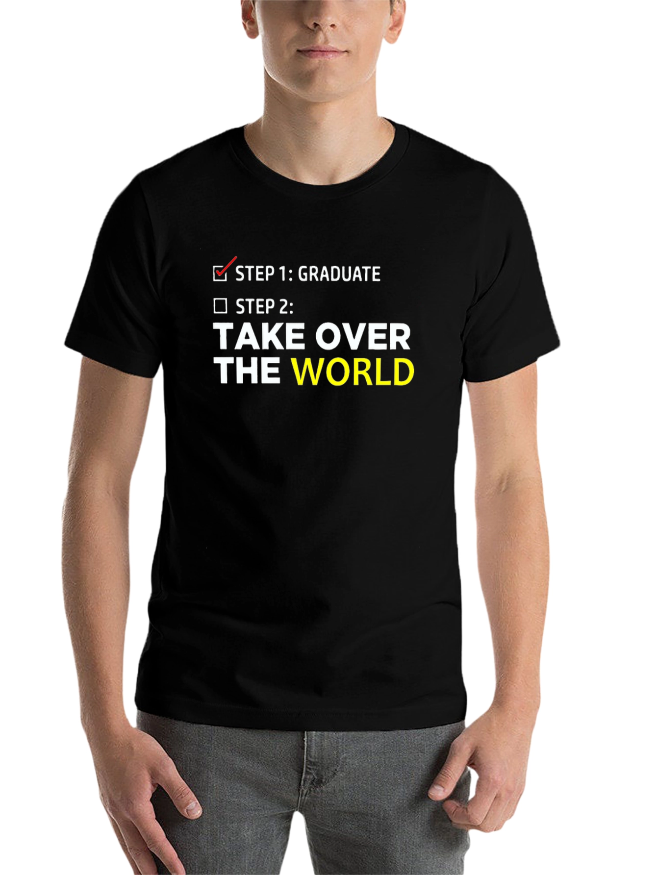 Black Graduate Take Over World T-Shirt Funny Graduation Gift view 7