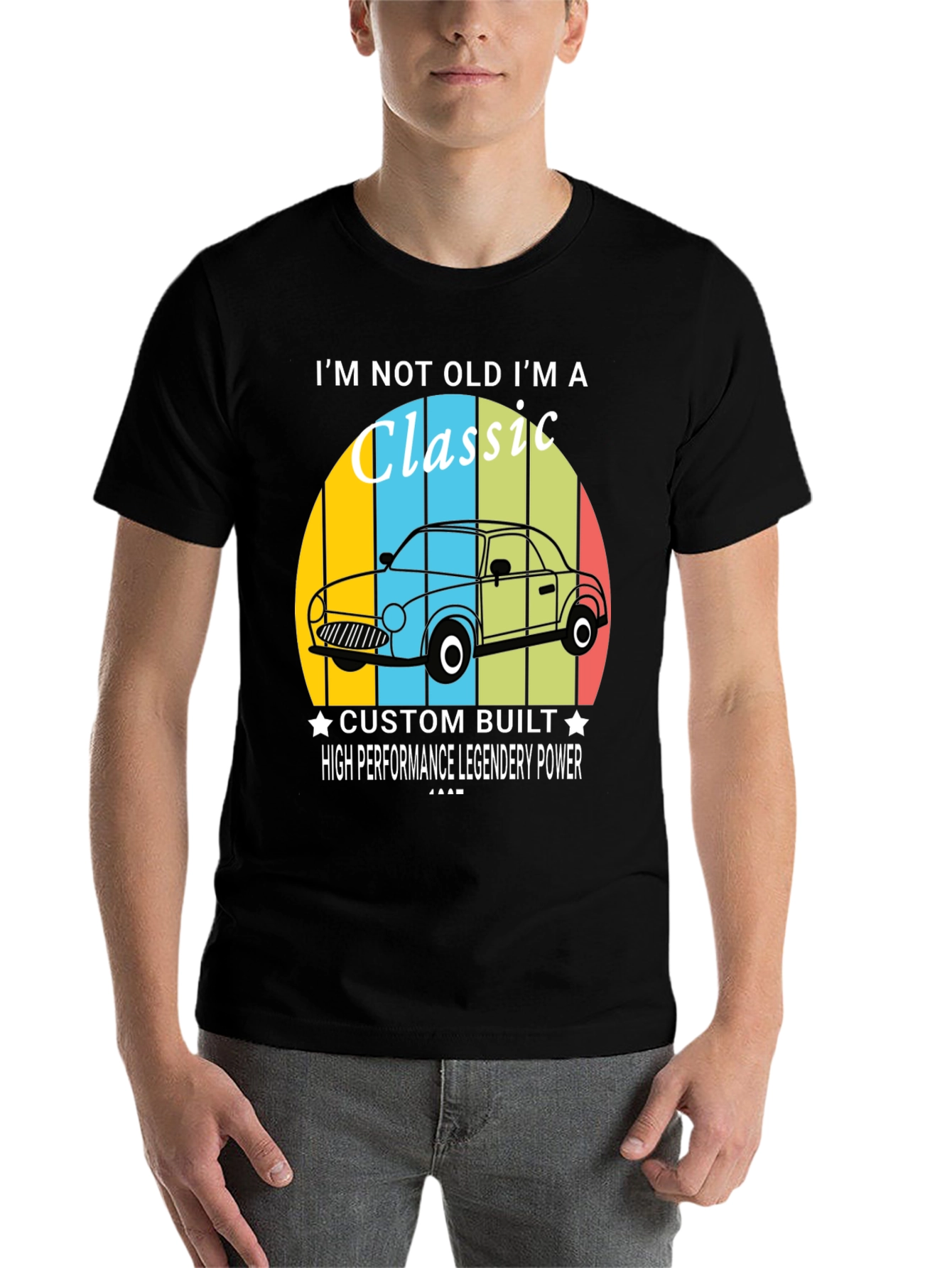 Black I'm Not Old I'm A Classic Car T-Shirt view 7