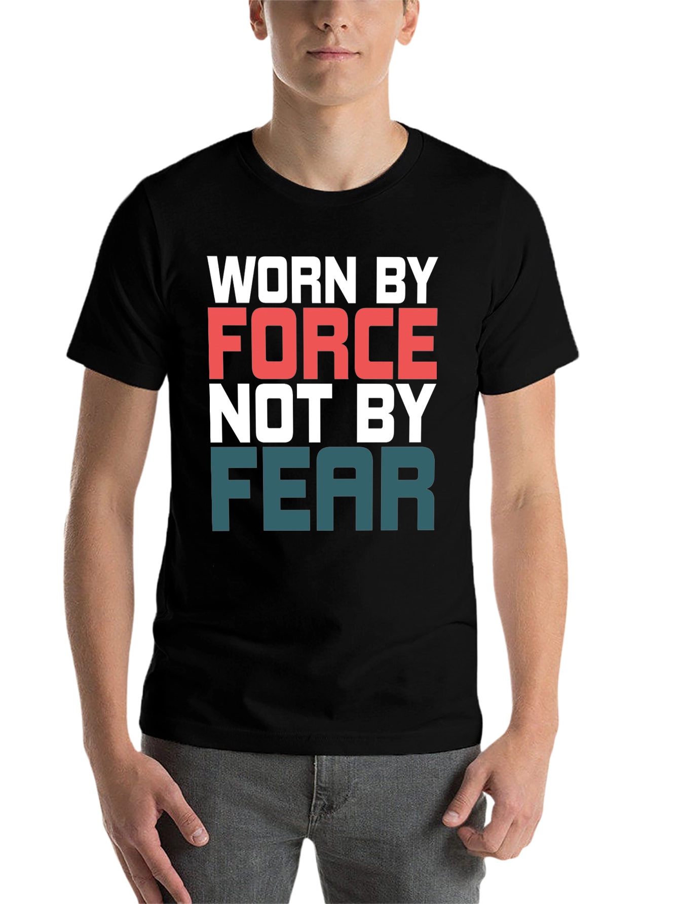 Black Worn by Force T-Shirt view 7
