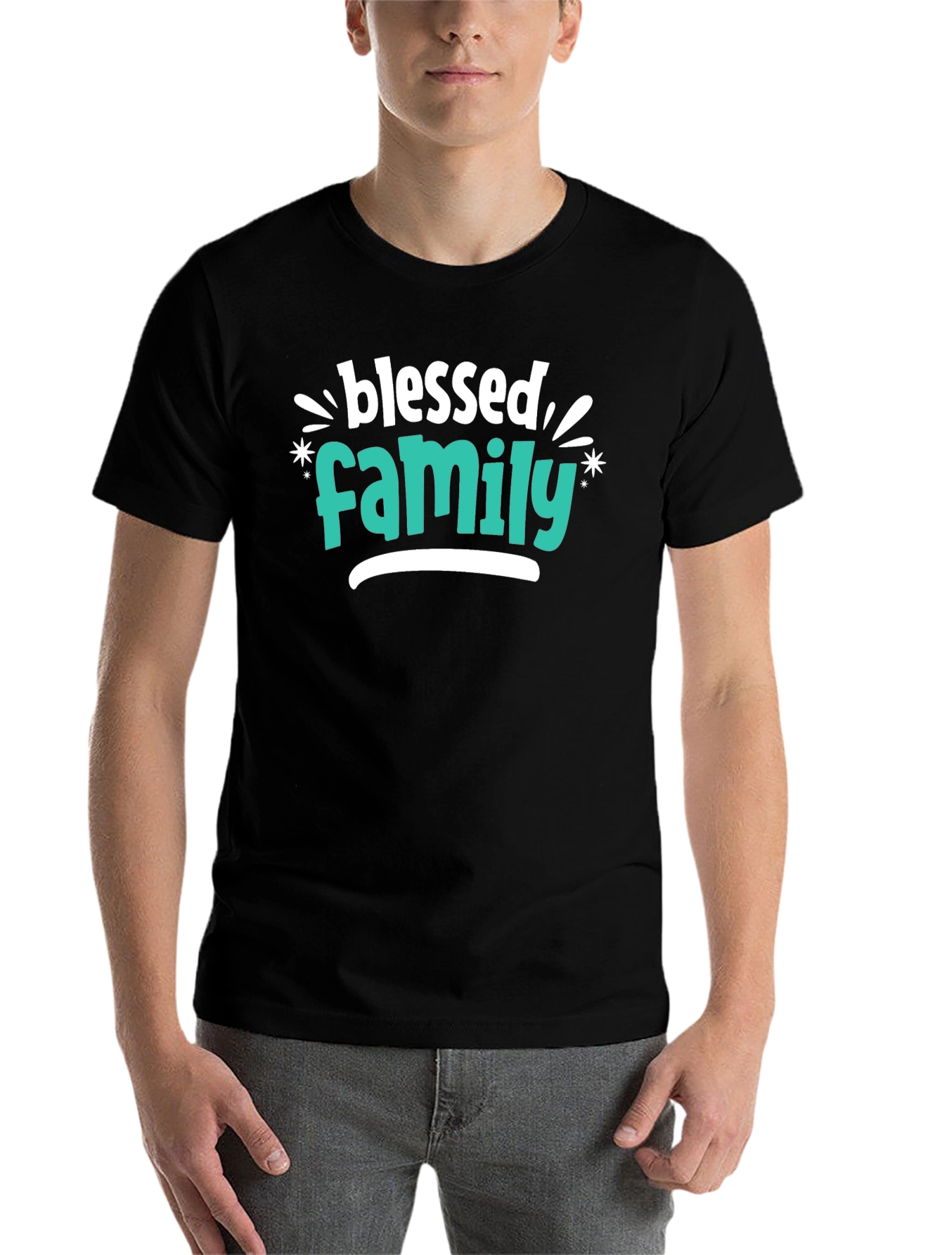 Black Blessed Family T-Shirt view 7