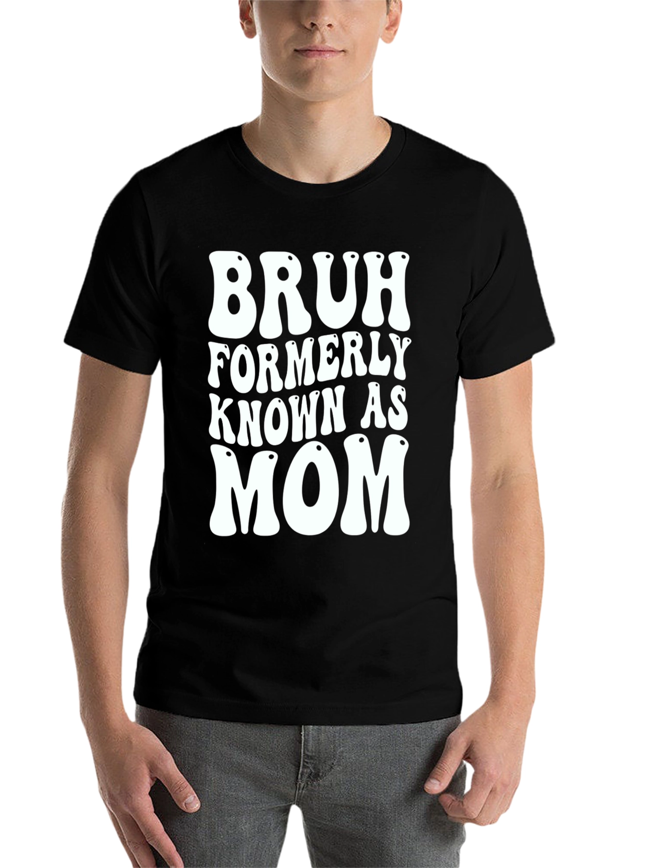 Black Bruh Formerly Known As Mom T-Shirt - Black view 7
