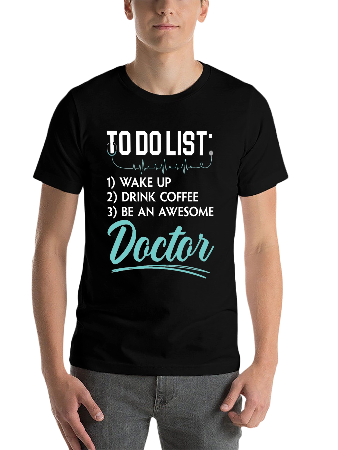 Black Doctor To-Do List Graphic Tee view 7