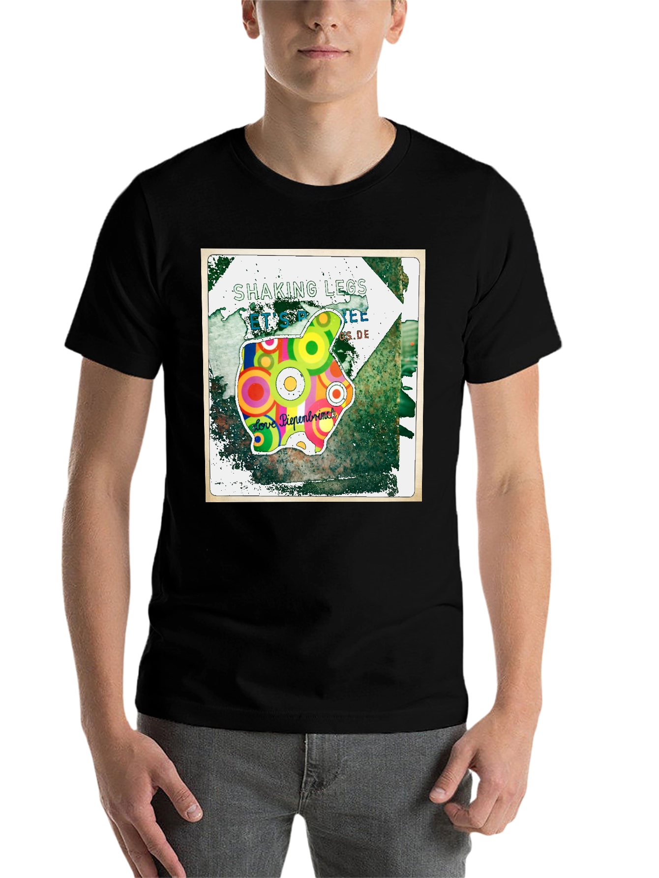 Black Retro Piggy Bank Graphic Tee view 7
