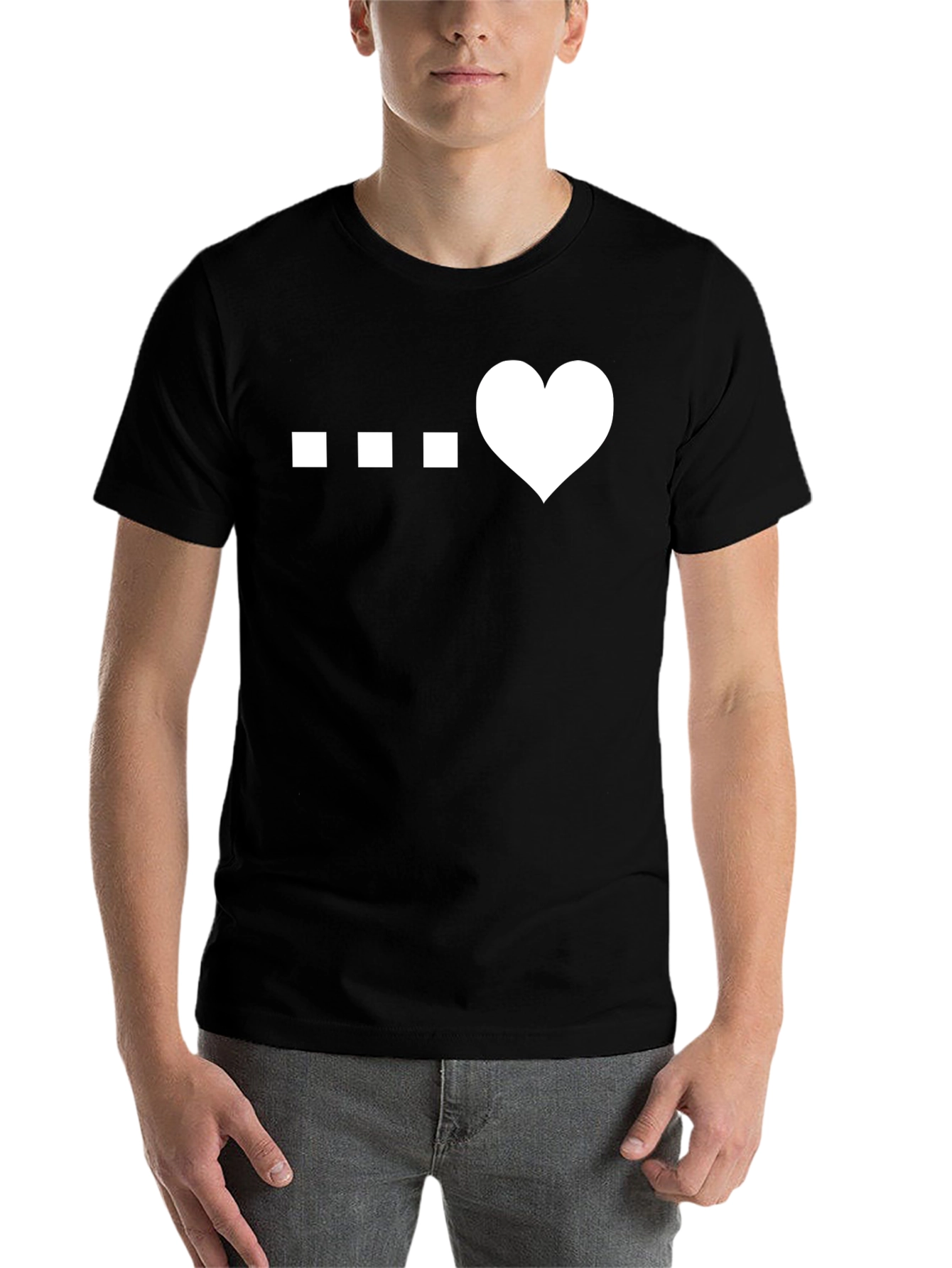 Black Heartbeat Graphic Tee - Modern Casual Style view 7