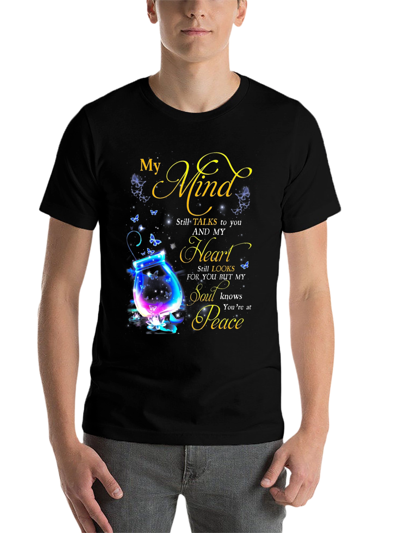 Black My Mind Still Talks to You T-Shirt view 7