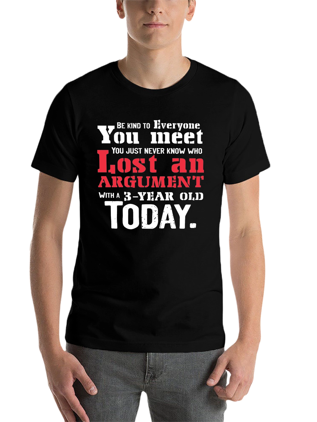 Black Humorous "Lost Argument" Graphic Tee view 7