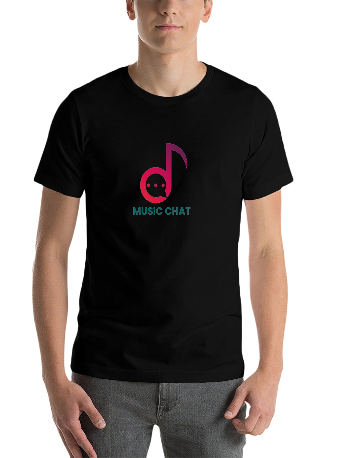 Black Music Chat Graphic Tee - Trendy Musician T-Shirt view 7