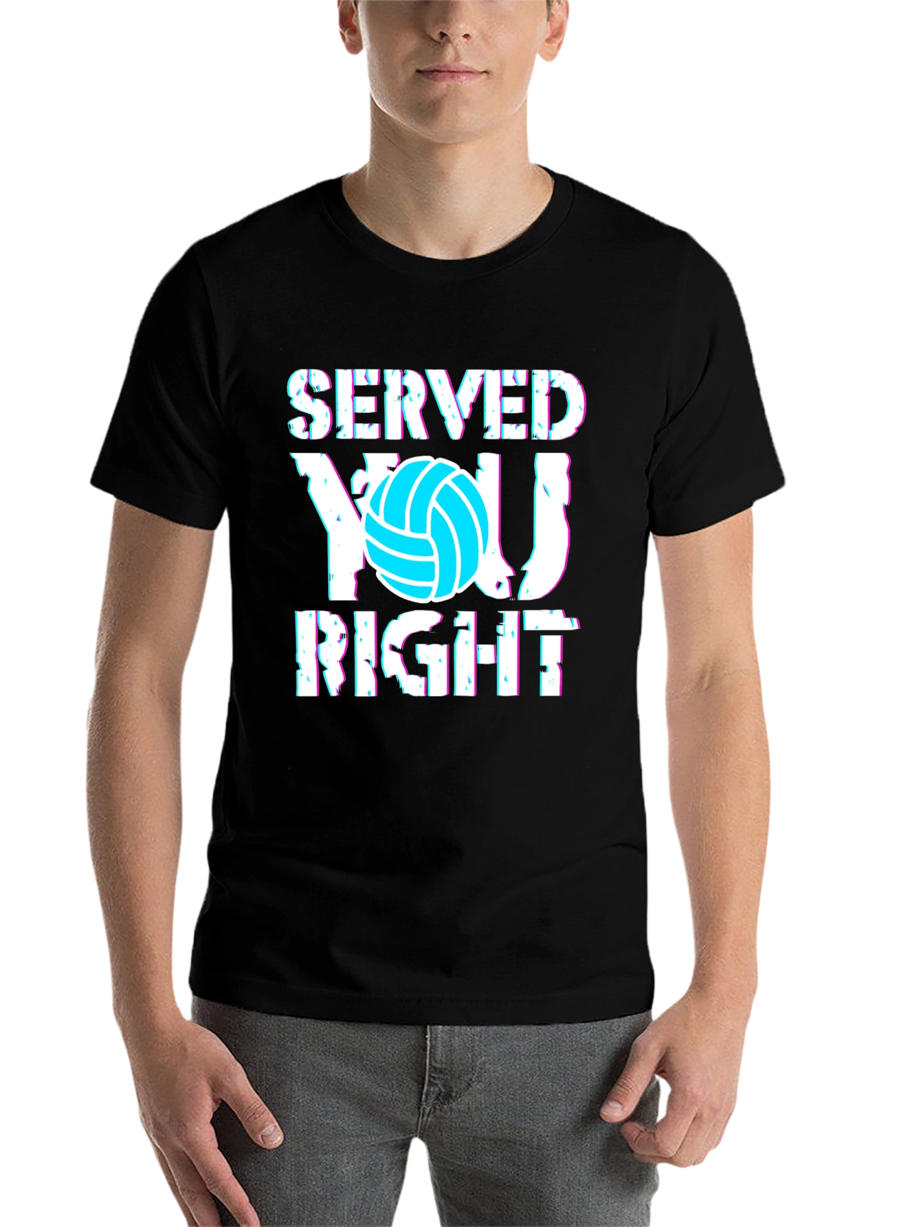 Black Served You Right Volleyball Graphic Tee view 7