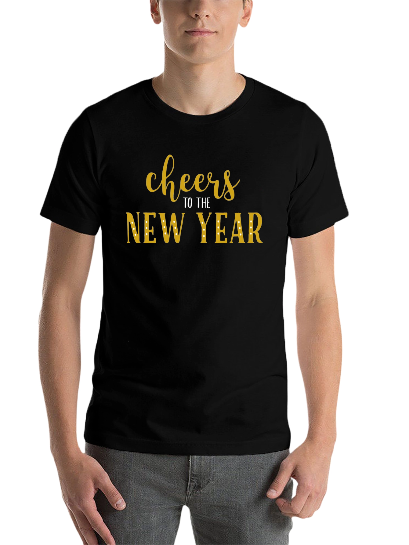 Black Cheers to the New Year T-Shirt view 7