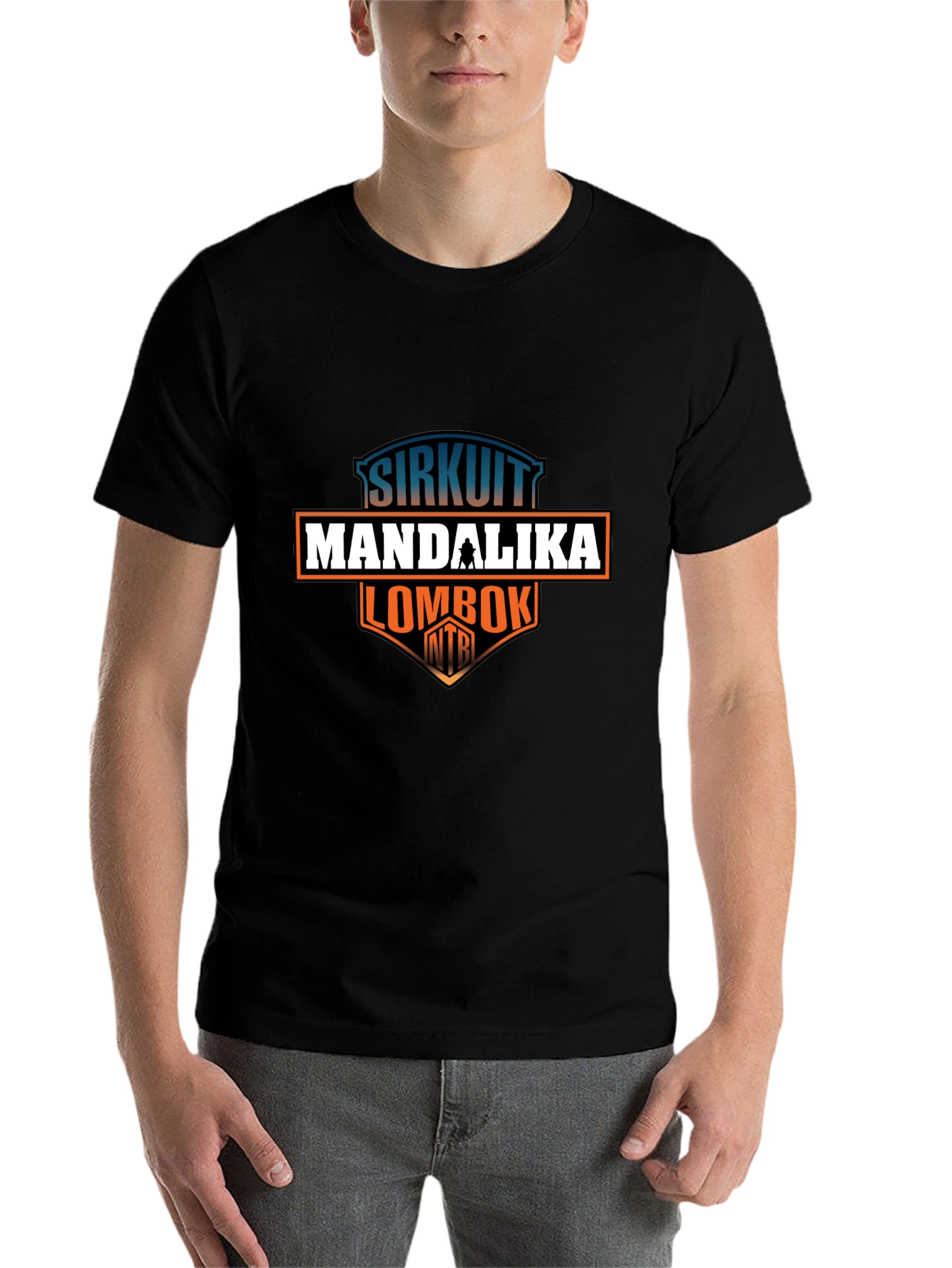 Black Sirkuit Mandalika Lombok T-Shirt view 7