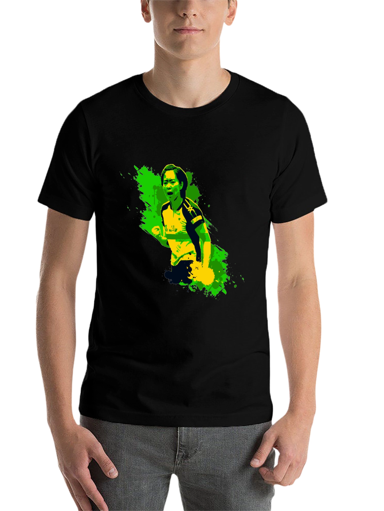 Black Ping Pong Player Graphic Tee - Unique Design view 7