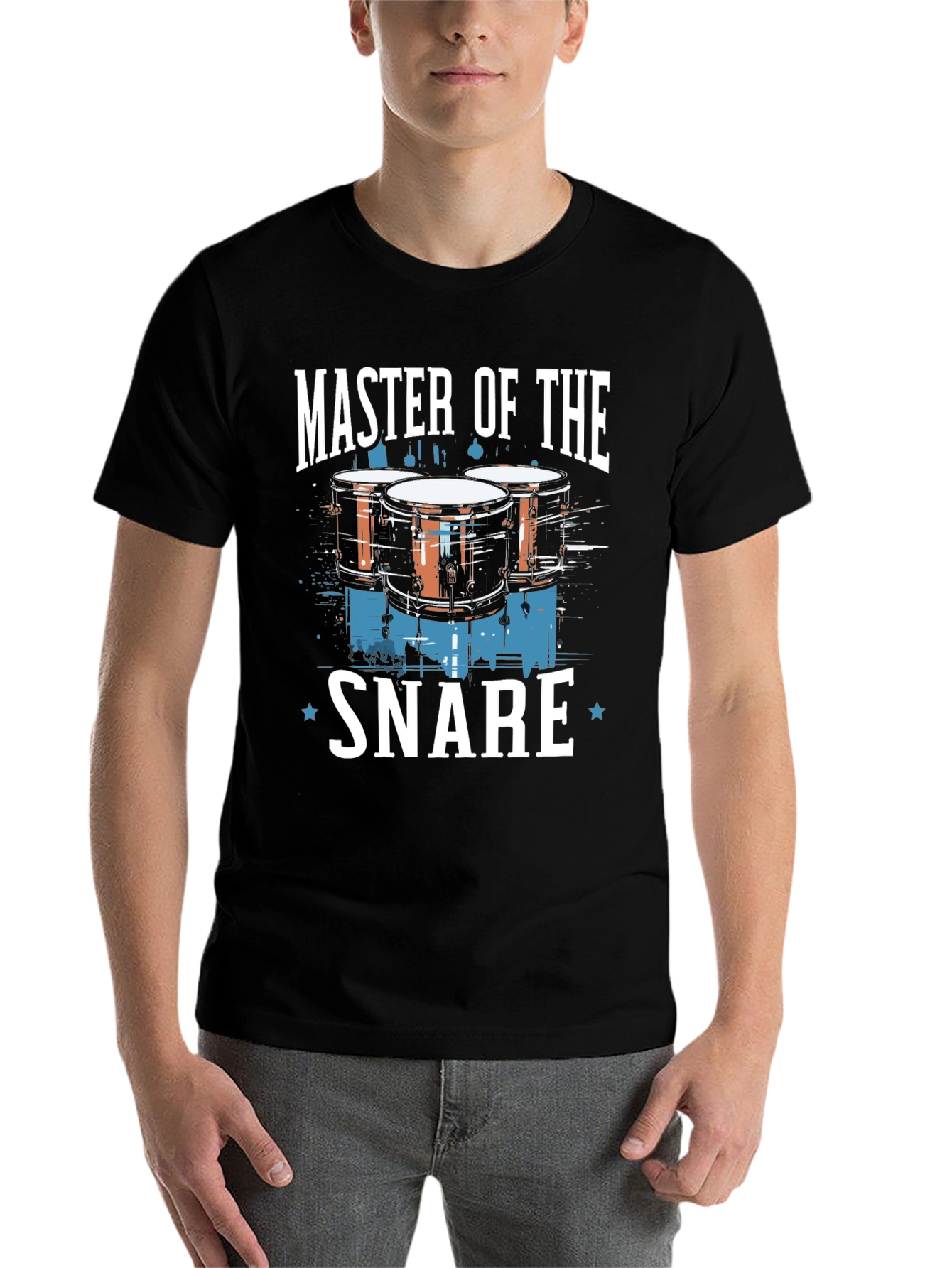 Black Master of the Snare Drummer T-Shirt - Black view 7