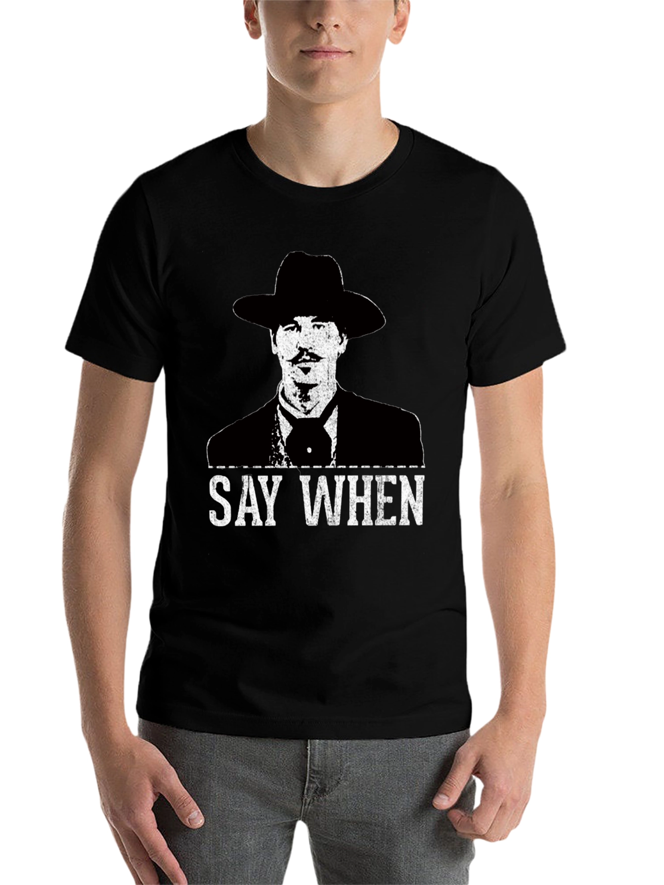 Black Say When T-Shirt - Tombstone Inspired Western Wear view 7