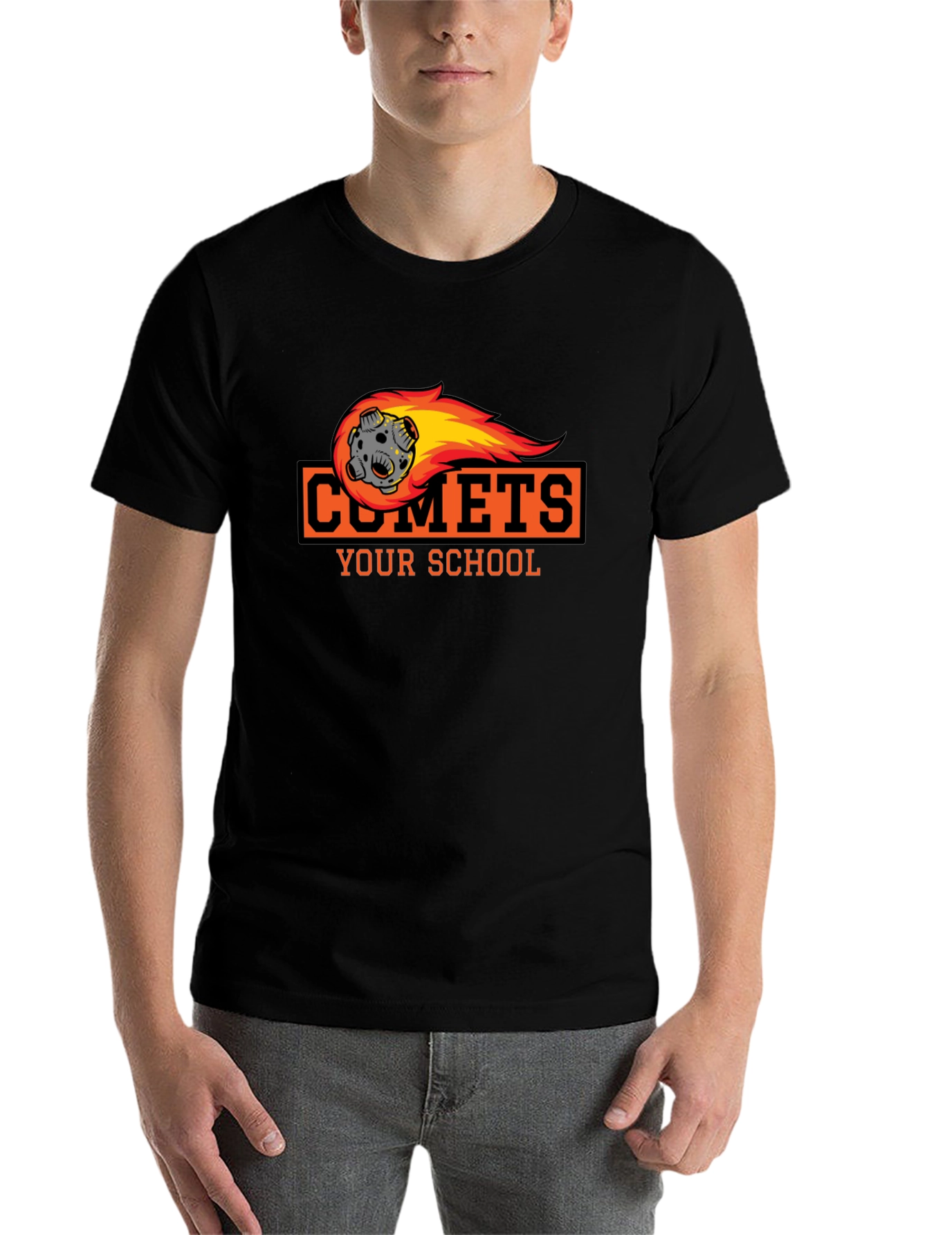Black Comets School T-Shirt - Black view 7