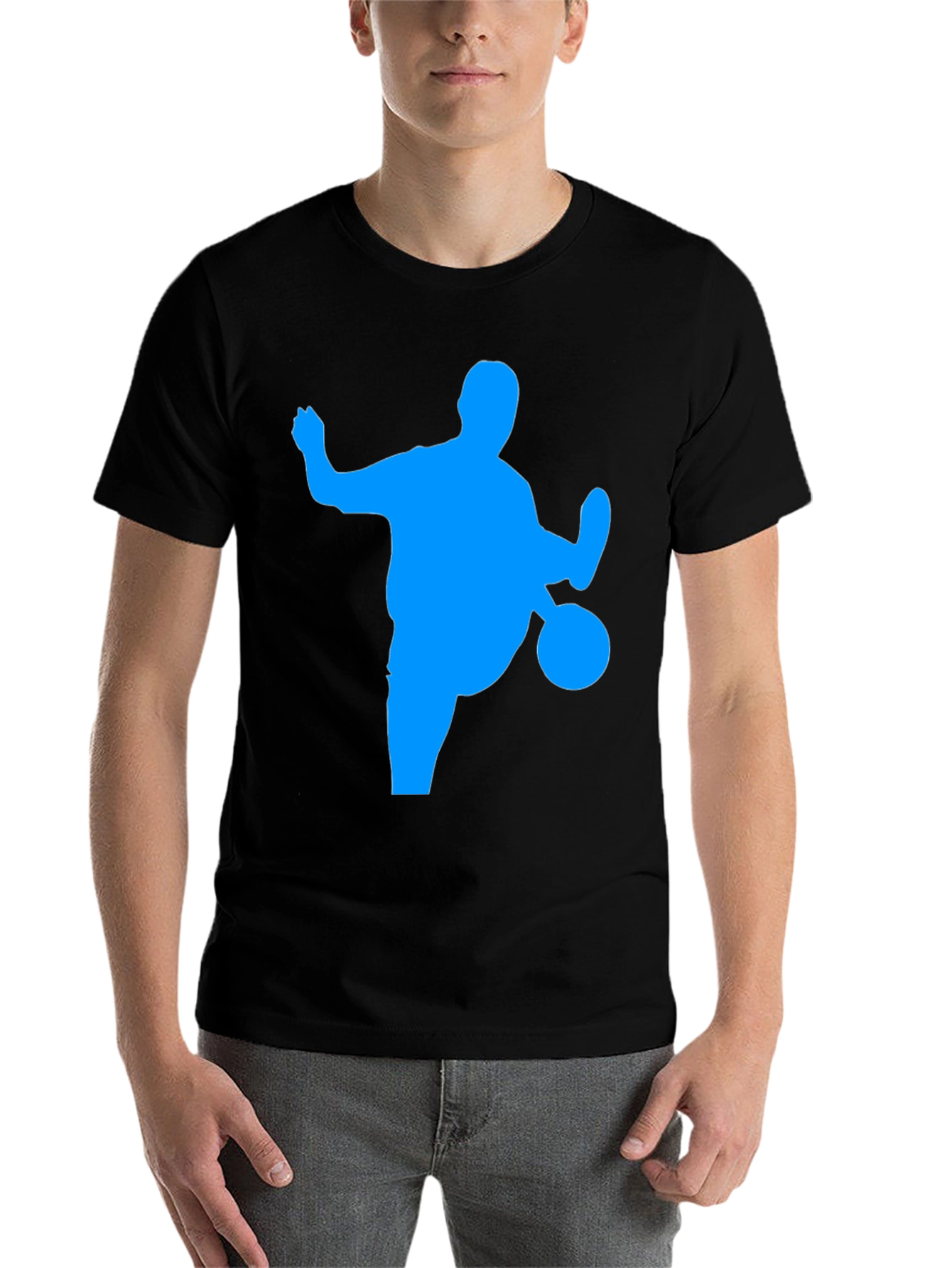 Black Soccer Silhouette Graphic Tee - Black view 7