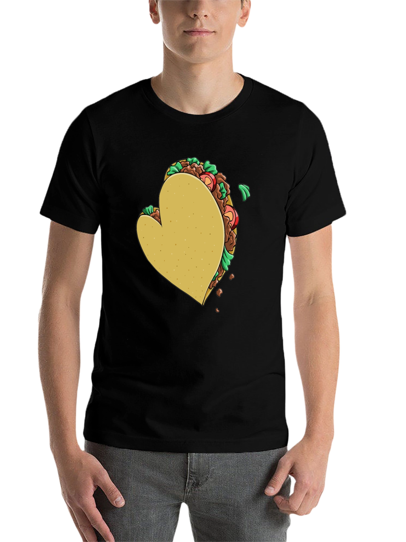Black Heart Taco Graphic T-Shirt view 7