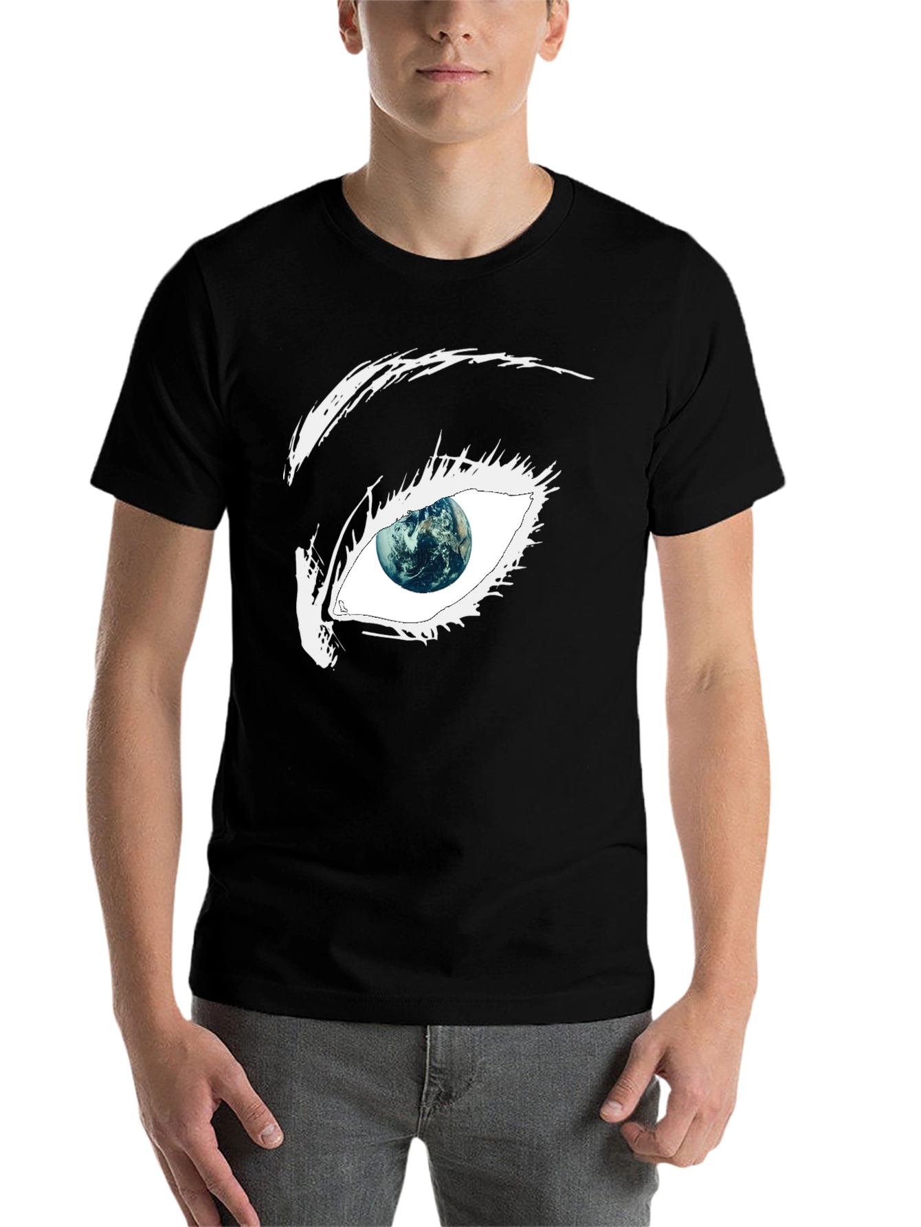Black Eye See The World T-Shirt - Earth Inside The Eye view 7