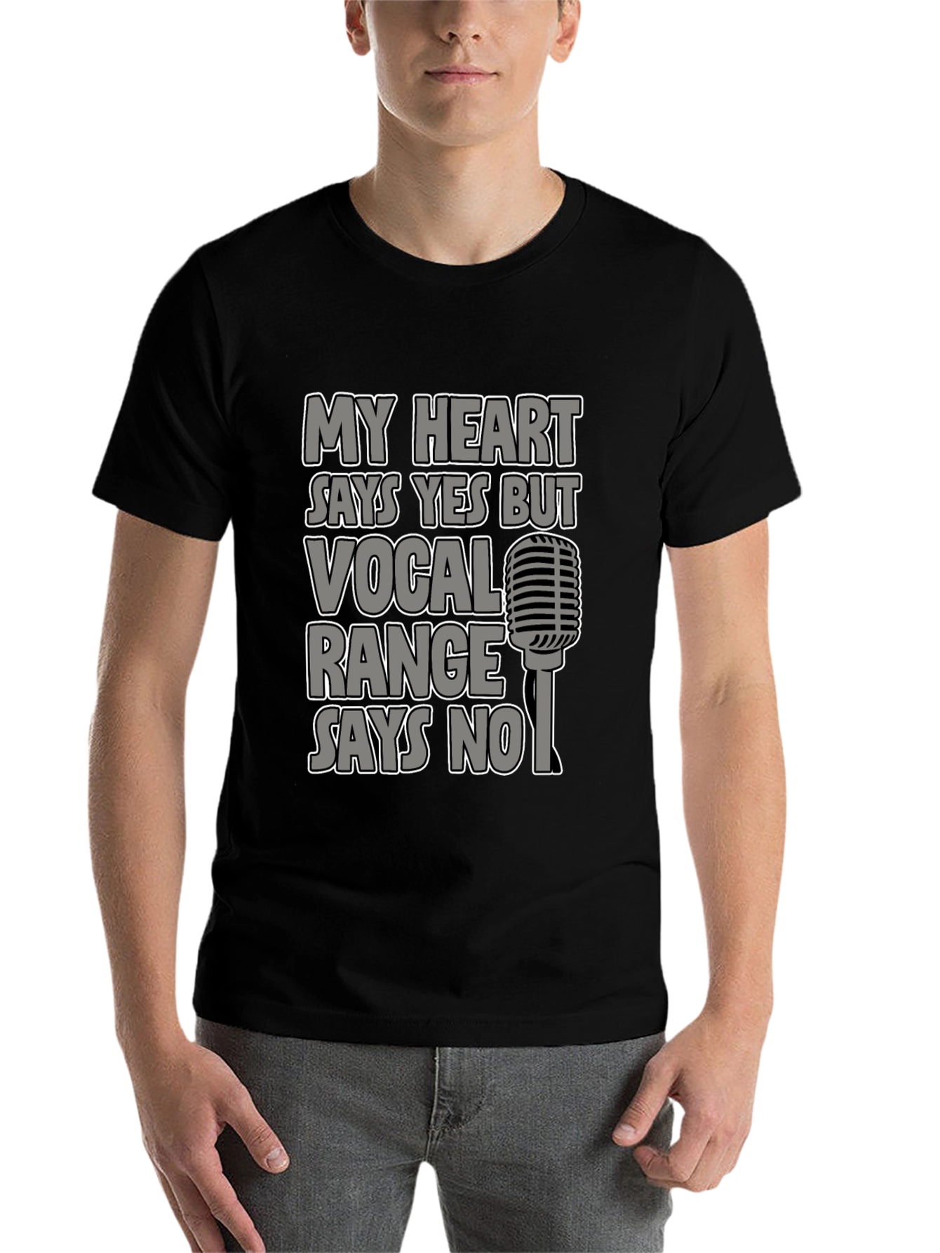 Black My Heart Says Yes T-Shirt, Vocal Range Says No view 7