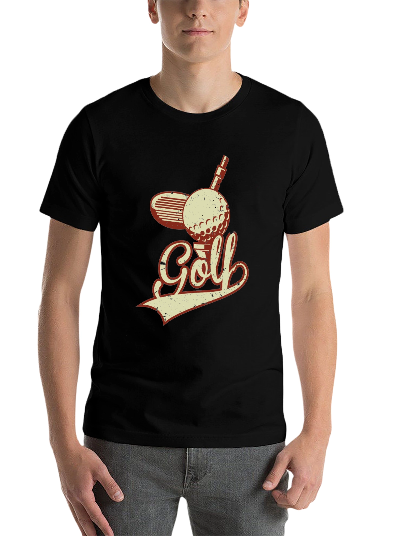 Vintage Golf T-Shirt - Retro Golf Ball and Club Design - 7