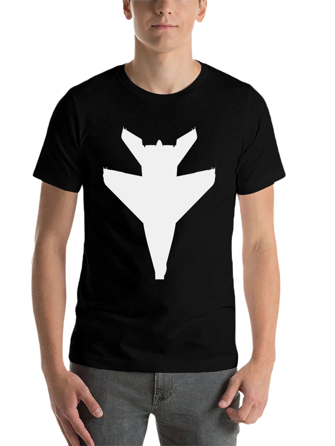 Black Jet Fighter Graphic T-Shirt - Black view 7