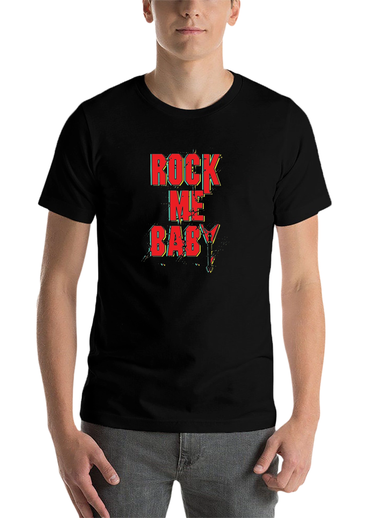 Black Rock Me Baby Black Graphic Tee view 7