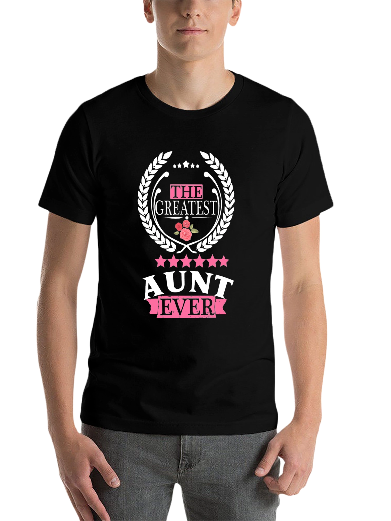 Black Greatest Aunt Ever Black T-Shirt view 7