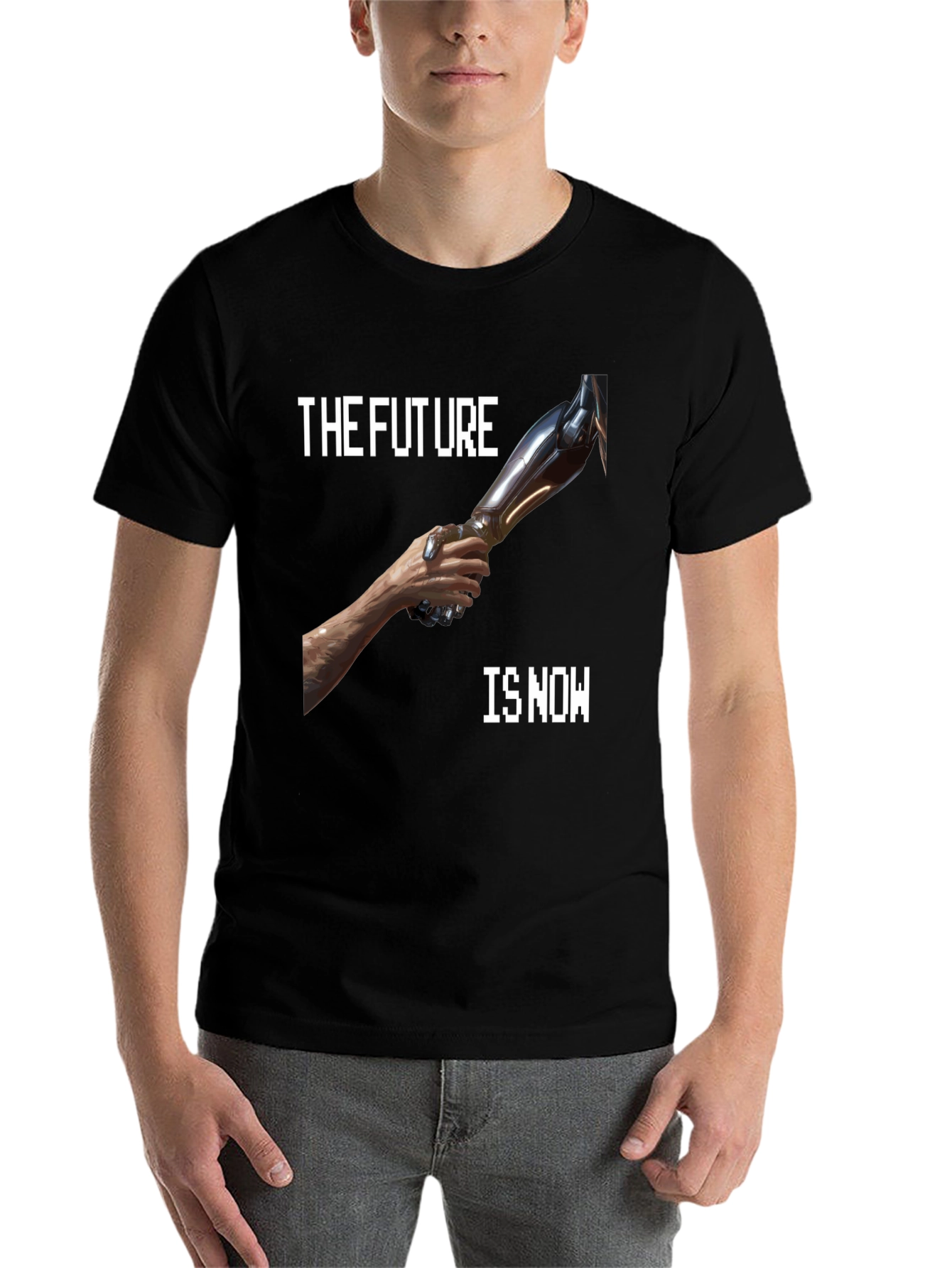 Black The Future is Now T-Shirt view 7