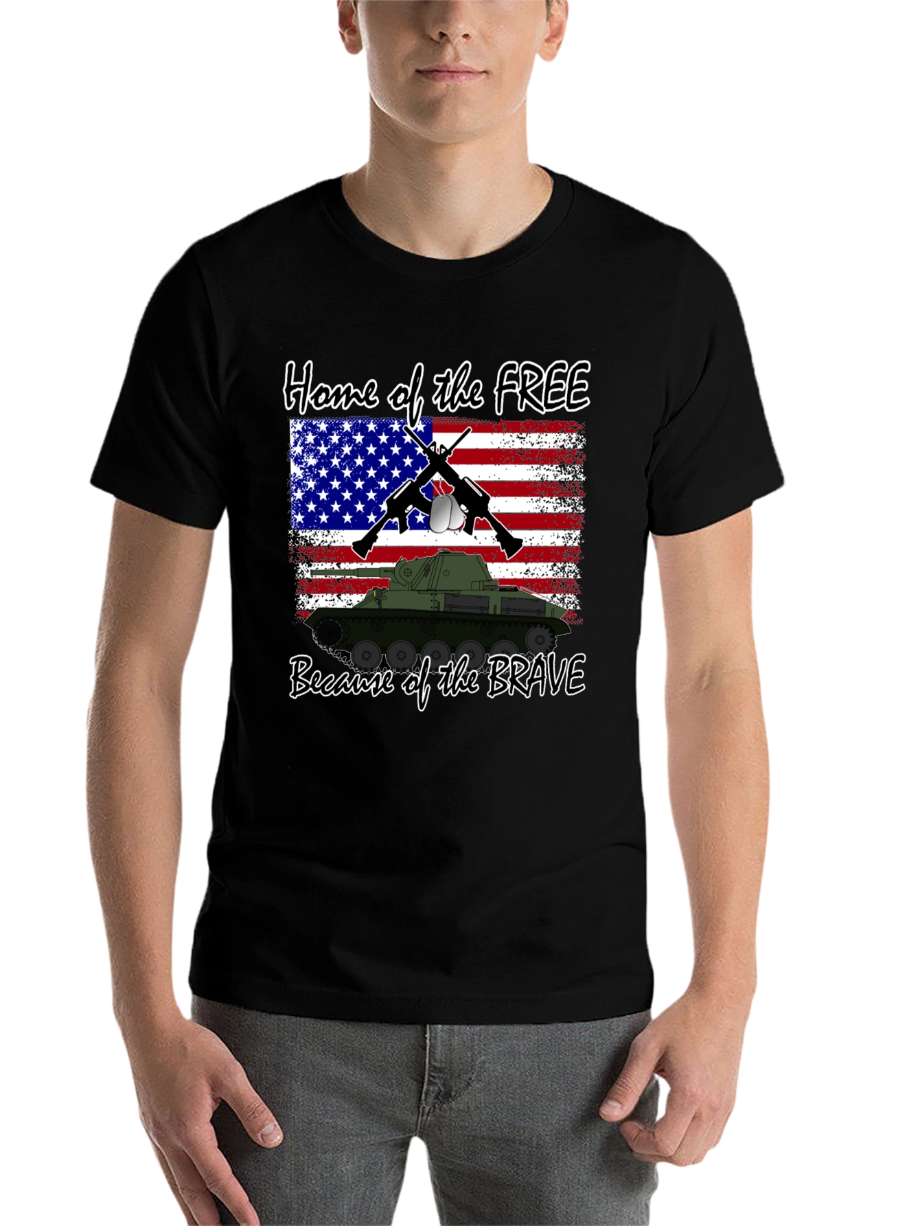 Black Home of the Free T-Shirt view 7