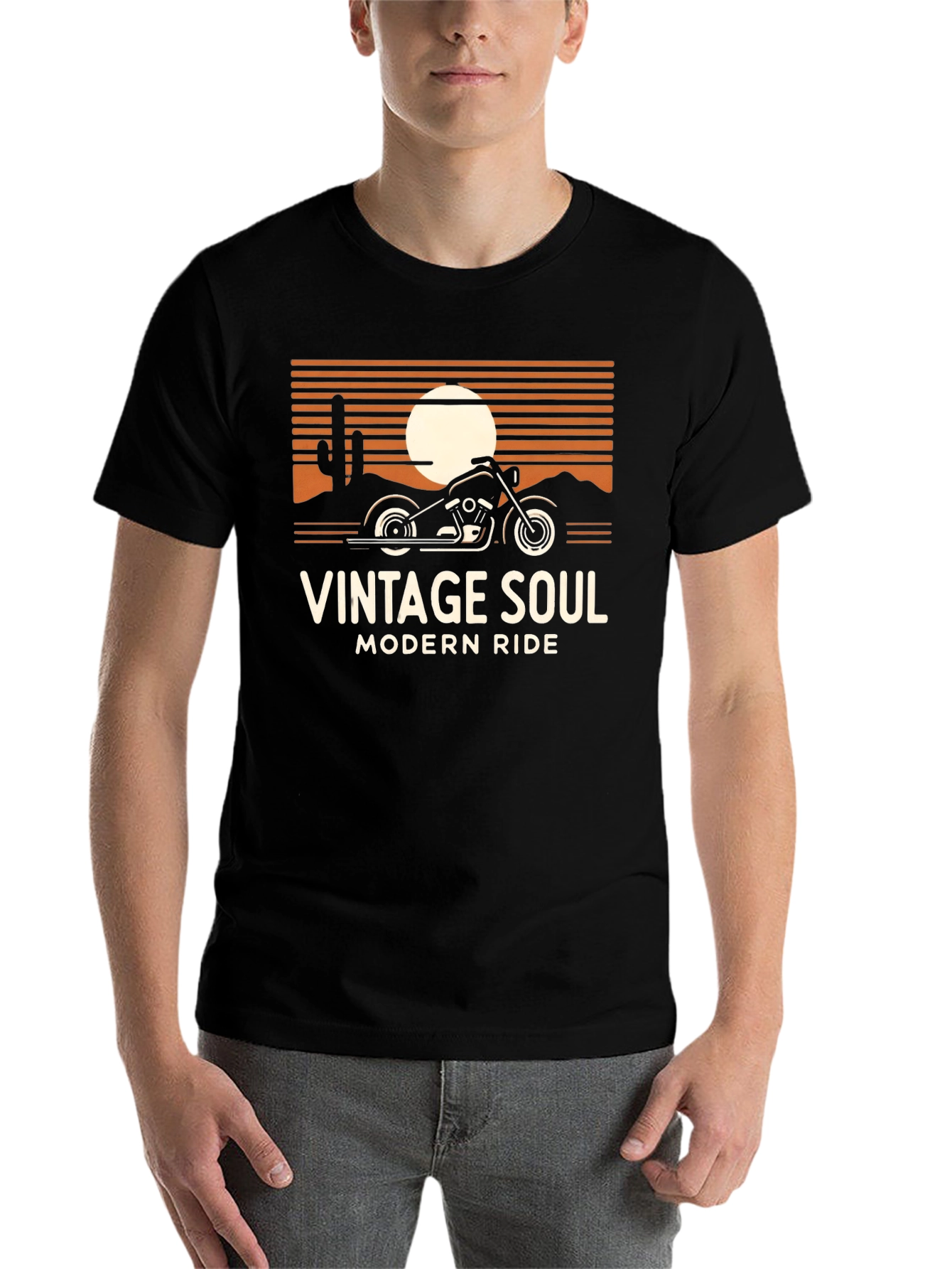 Black Vintage Soul Modern Ride Graphic Tee view 7