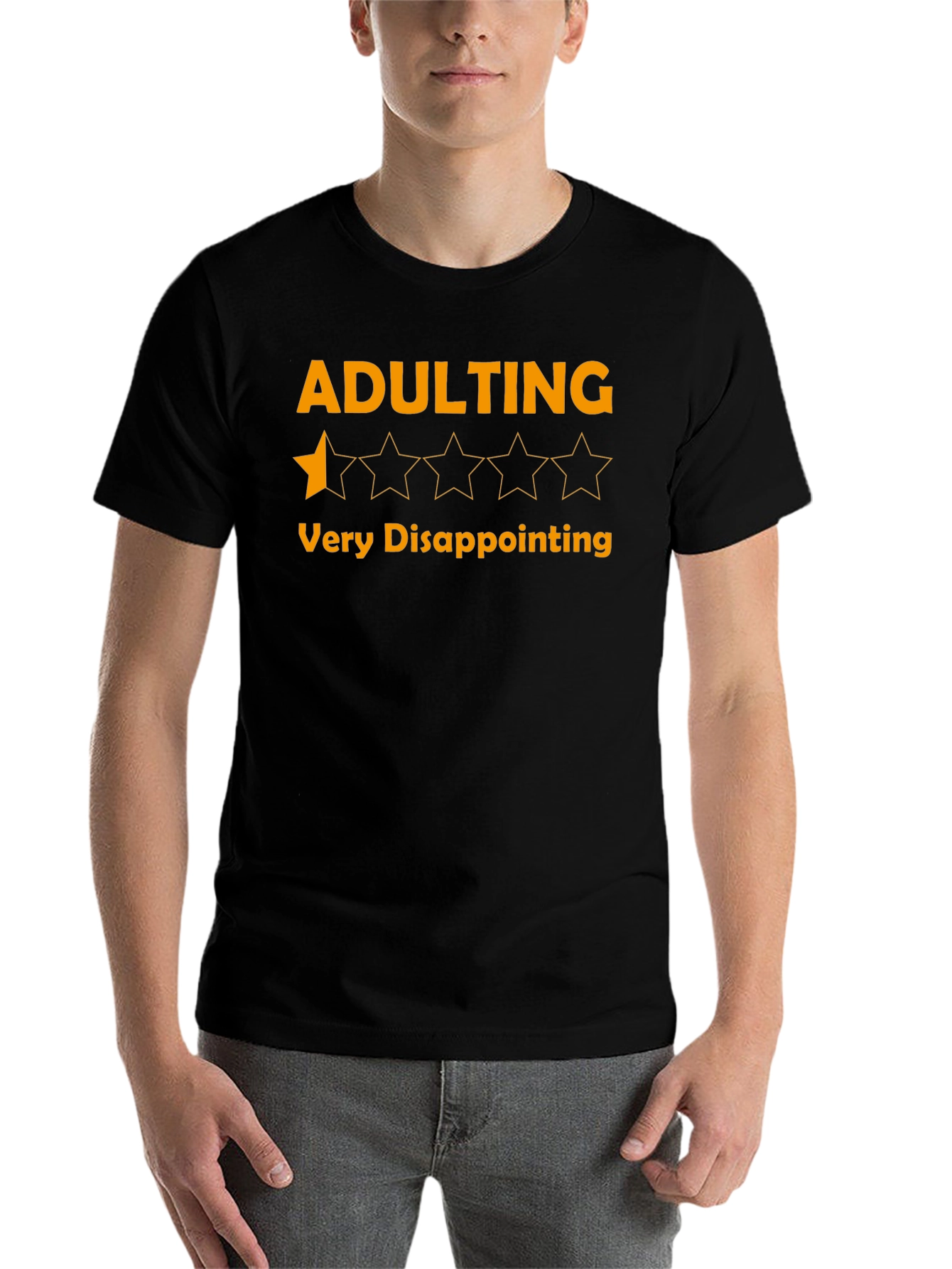 Black Adulting One-Star Disappointment Graphic Tee view 7