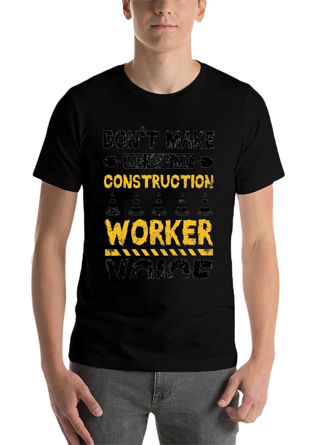 Black Construction Worker Voice T-Shirt view 7