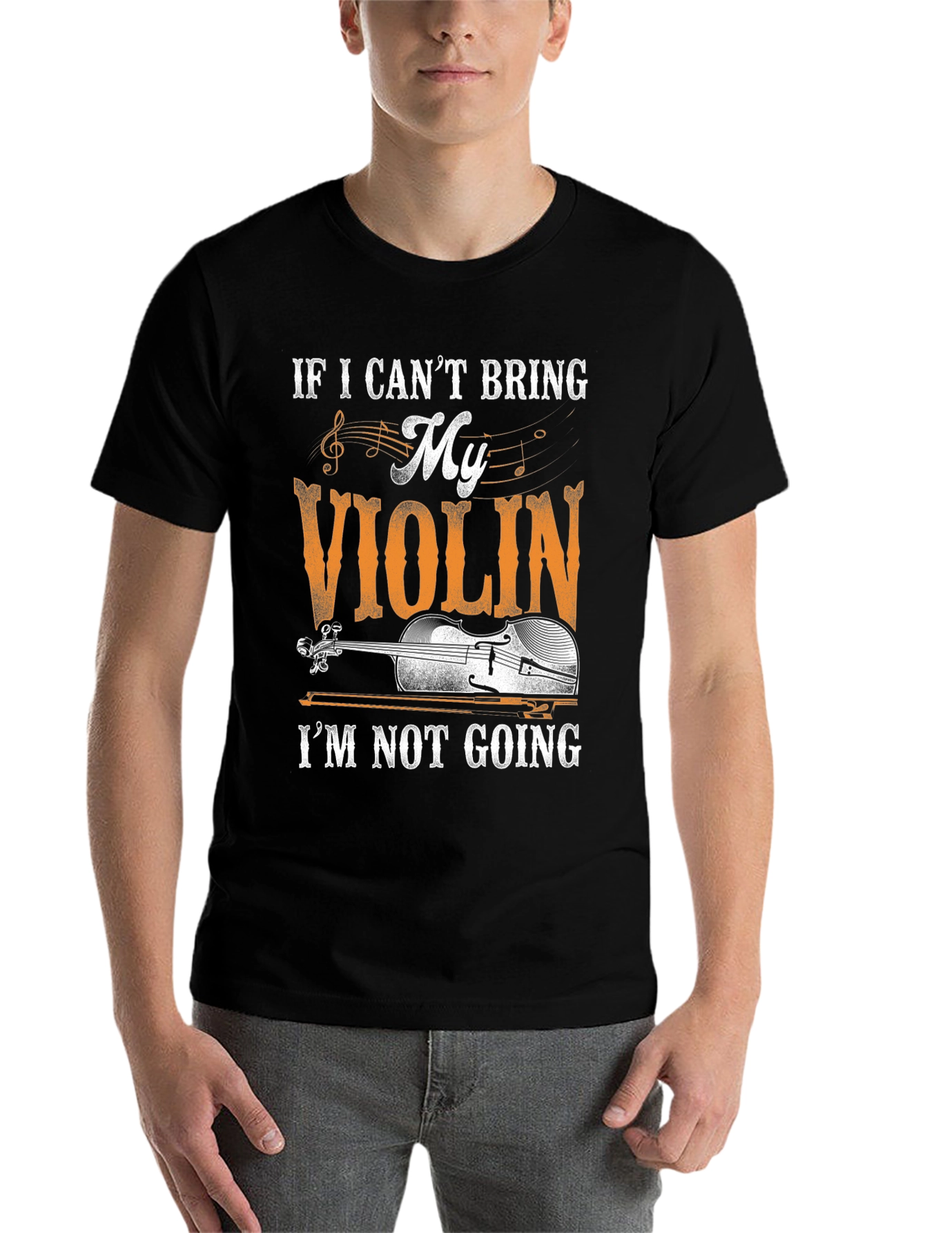 Black Violin Lover Graphic T-Shirt - Music Gift view 7